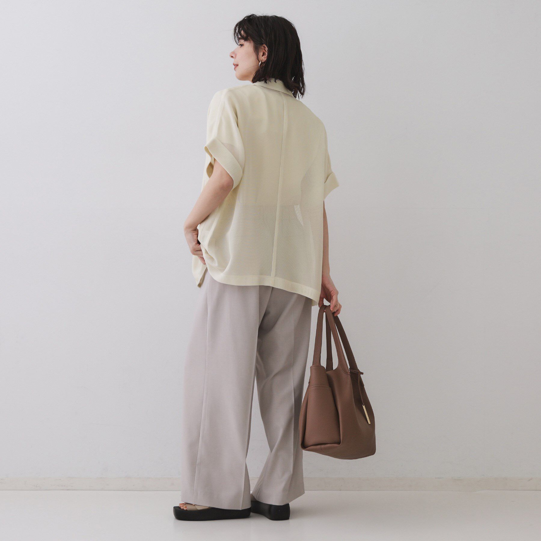 OPAQUE.CLIP「メッシュテーラードジャケット【洗濯機洗い可】」|テーラードジャケット|