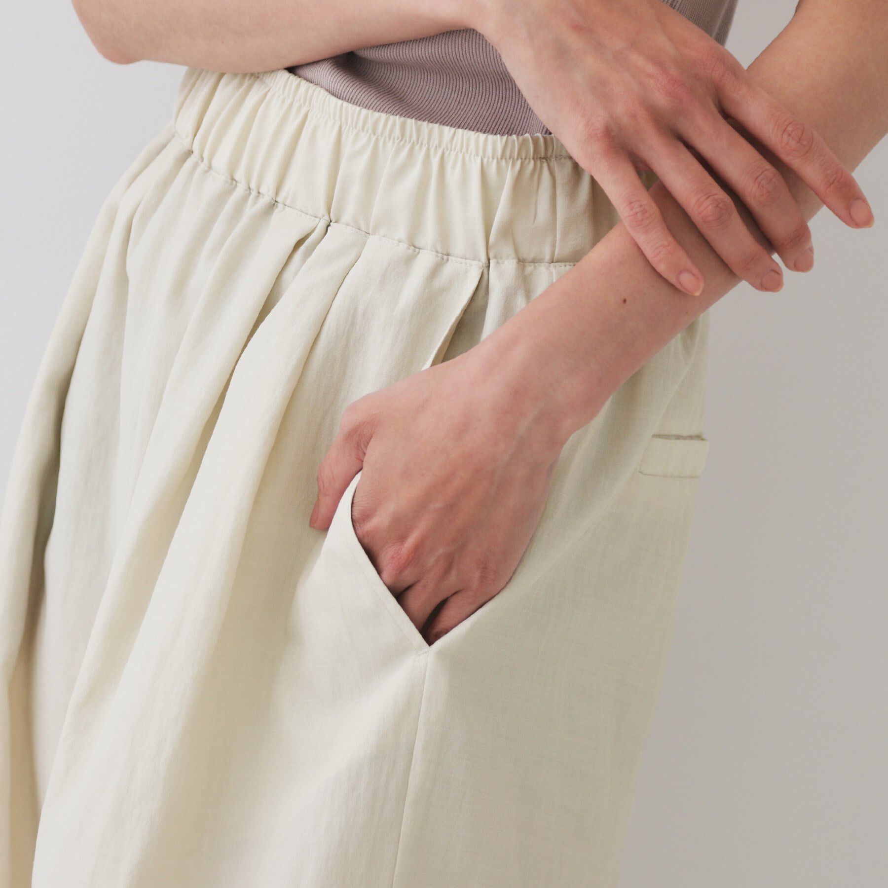 OPAQUE.CLIP「ナイロン混イージーワイドパンツ【洗濯機洗い可】」|その他|