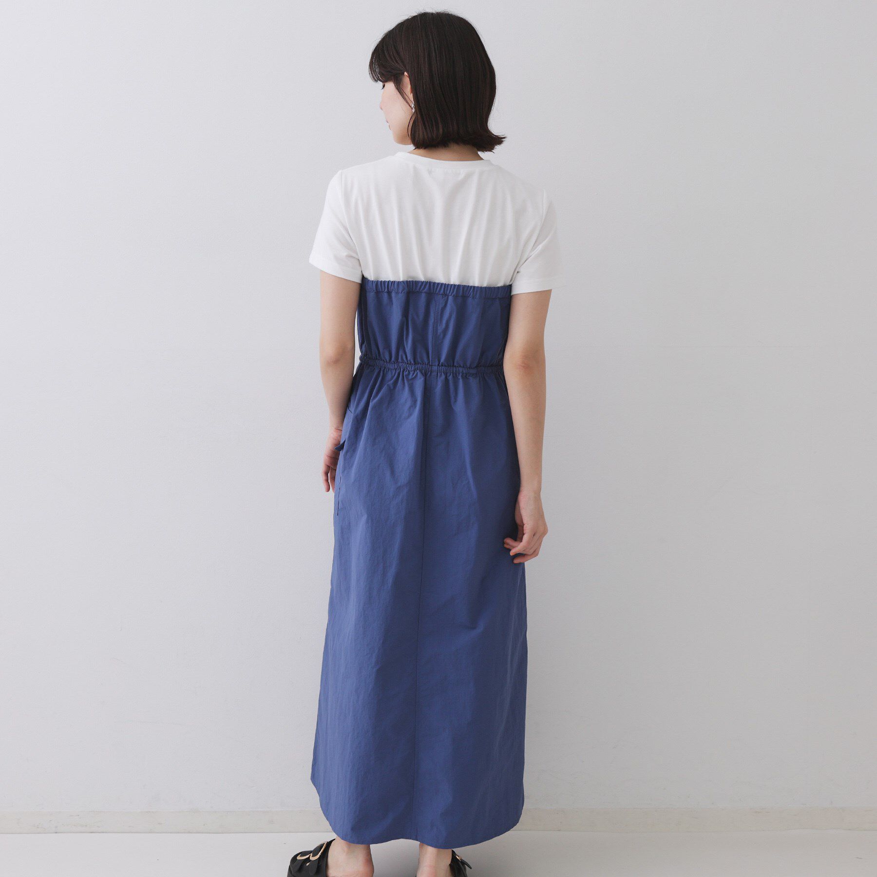 OPAQUE.CLIP「ドッキングワンピース【洗濯機洗い可】」|ワンピース|