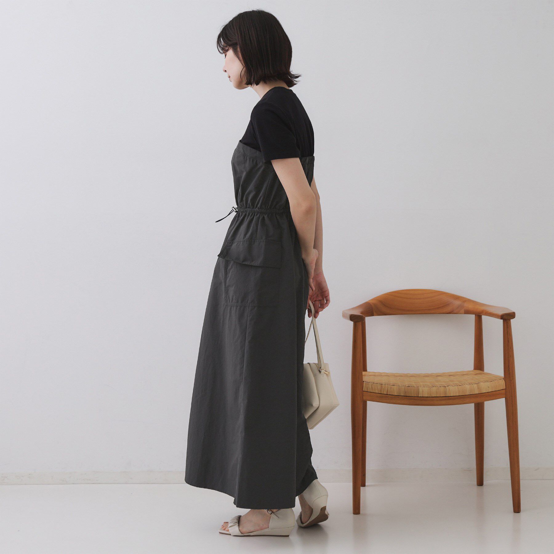 OPAQUE.CLIP「ドッキングワンピース【洗濯機洗い可】」|ワンピース|