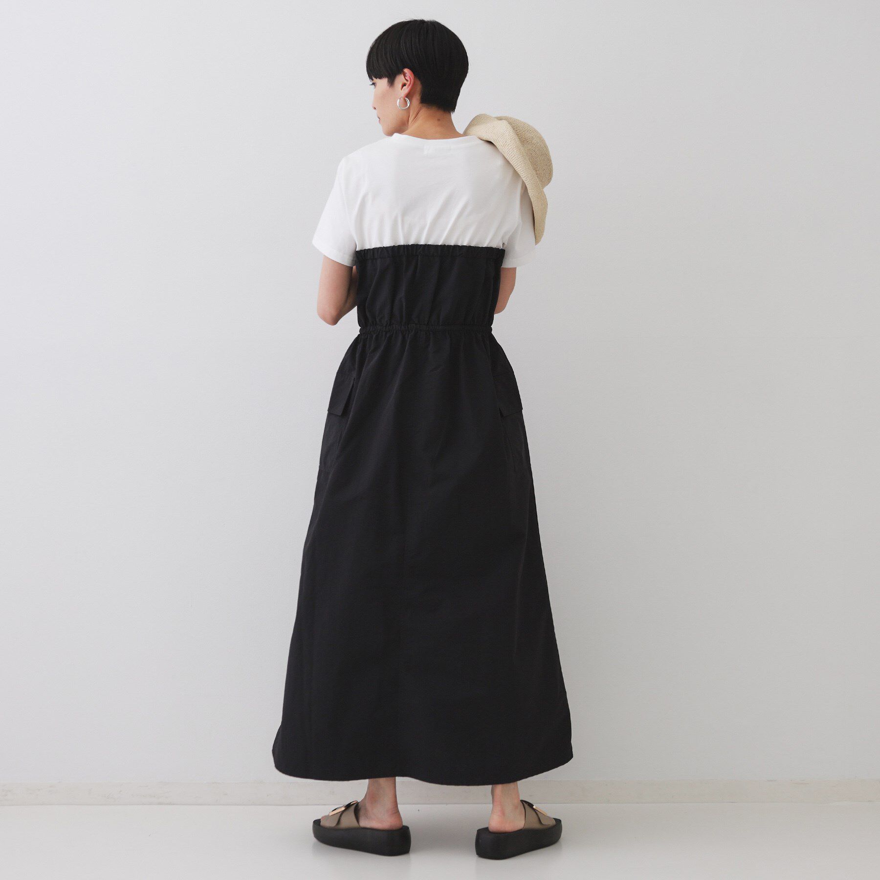 OPAQUE.CLIP「ドッキングワンピース【洗濯機洗い可】」|ワンピース|