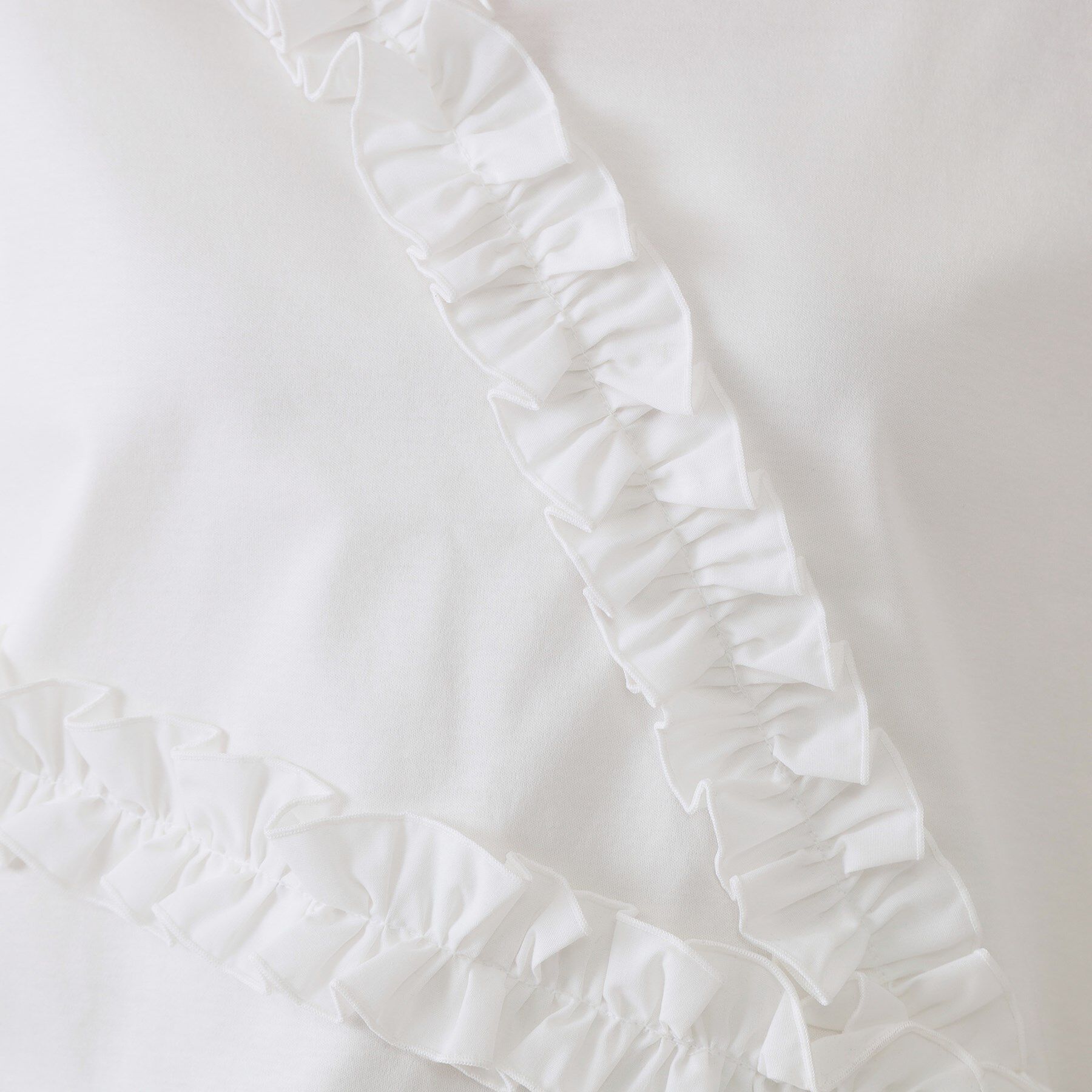 OPAQUE.CLIP「《美人百花掲載》アシメフリルドッキングカットソー【洗濯機洗い可】」|Tシャツ・カットソー|