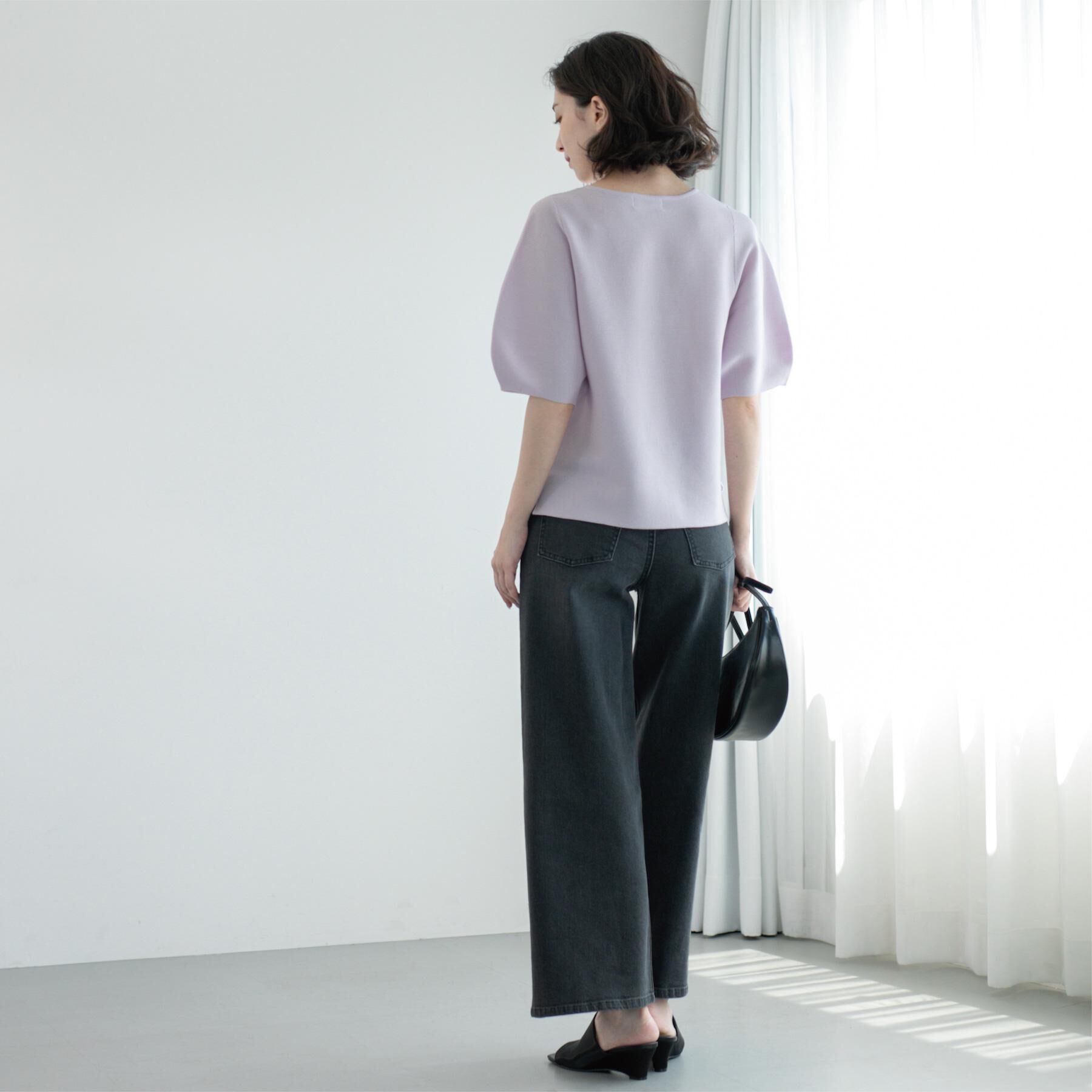 OPAQUE.CLIP「ガーターボリュームスリーブニット【UVケア/洗濯機洗い可】」|ニット・セーター|