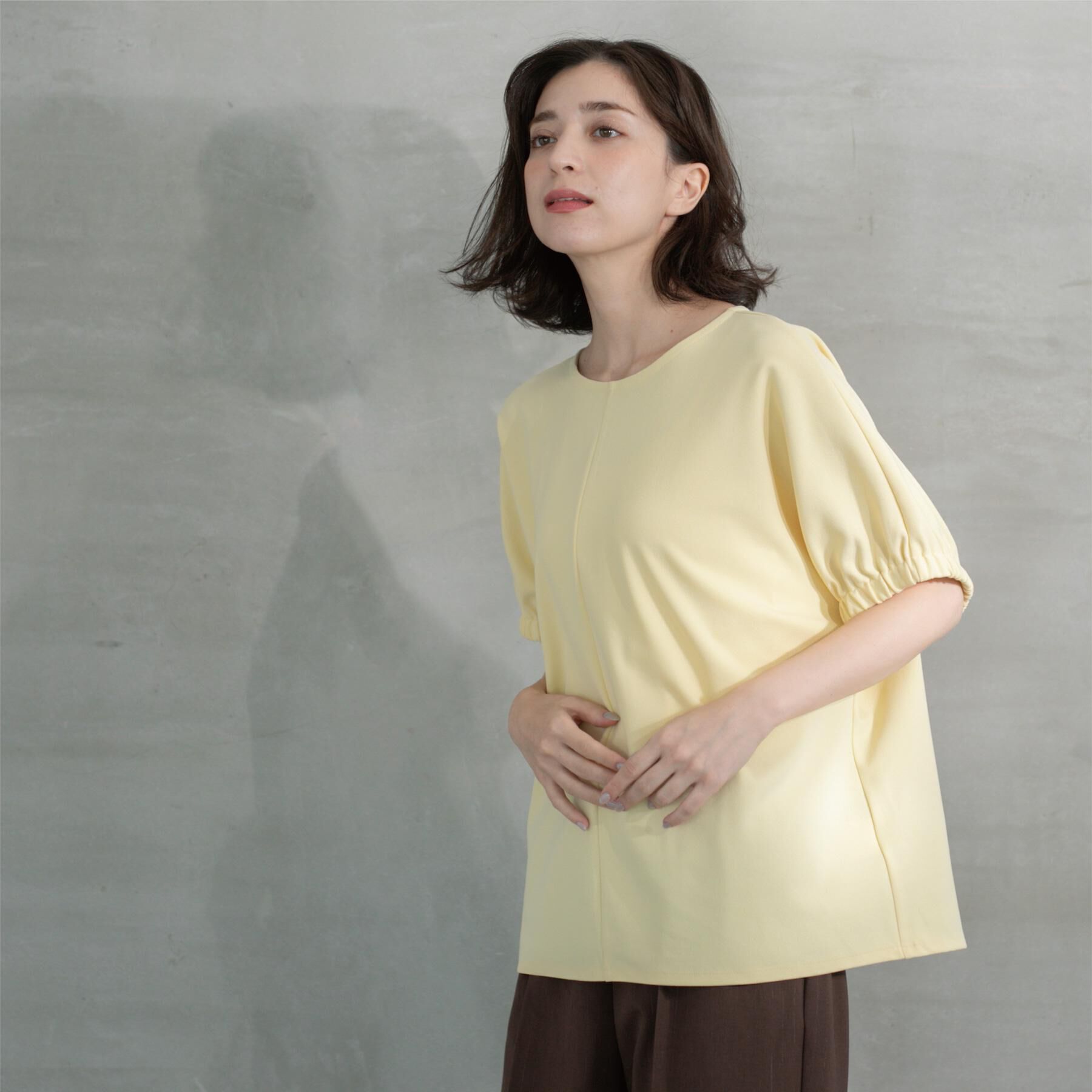 OPAQUE.CLIP「ギャザードルマンスリーブトップス【UV/吸水速乾/洗濯機洗い可】」|Tシャツ・カットソー|