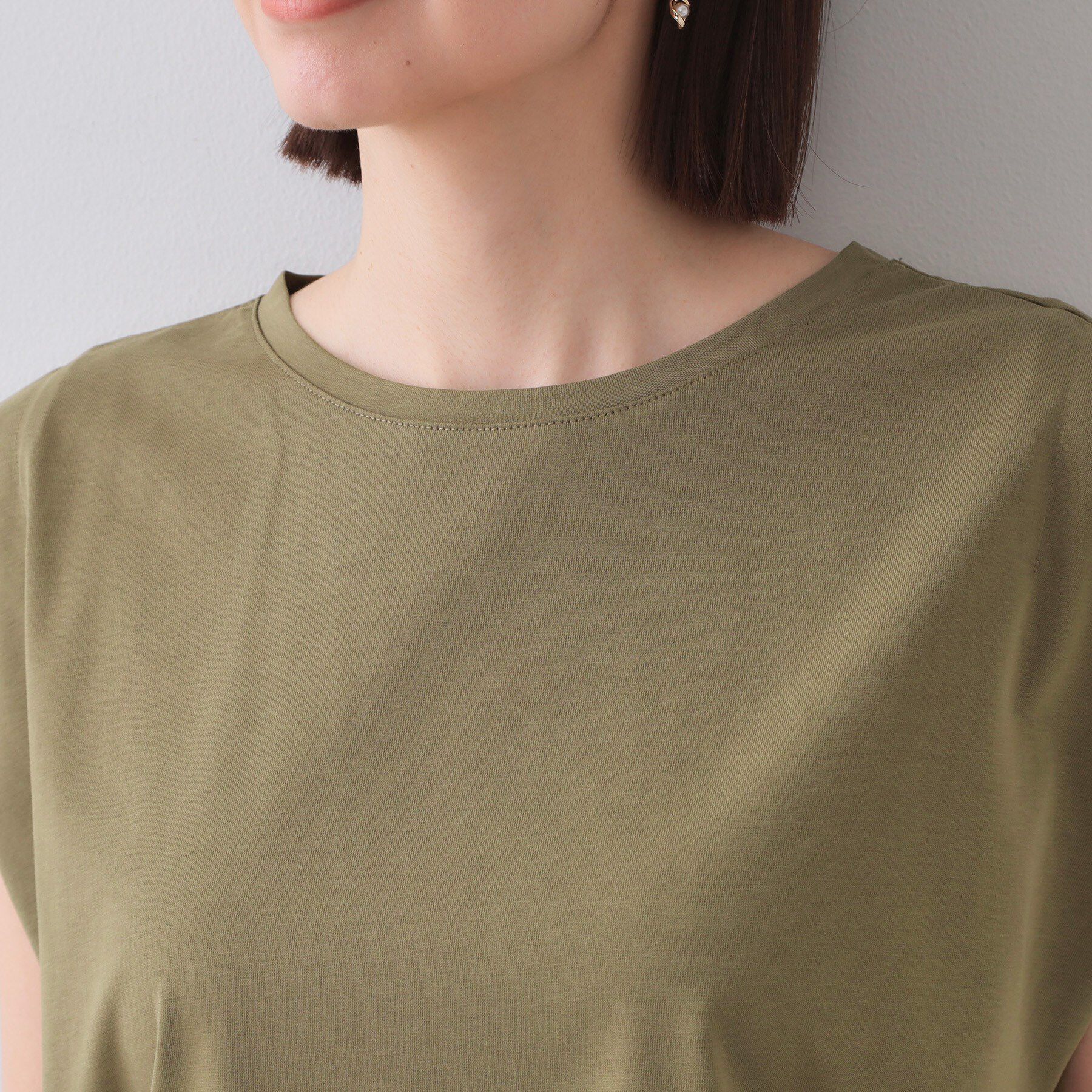 OPAQUE.CLIP「ボクシーノースリーブカットソー【洗濯機洗い可】」|Tシャツ・カットソー|