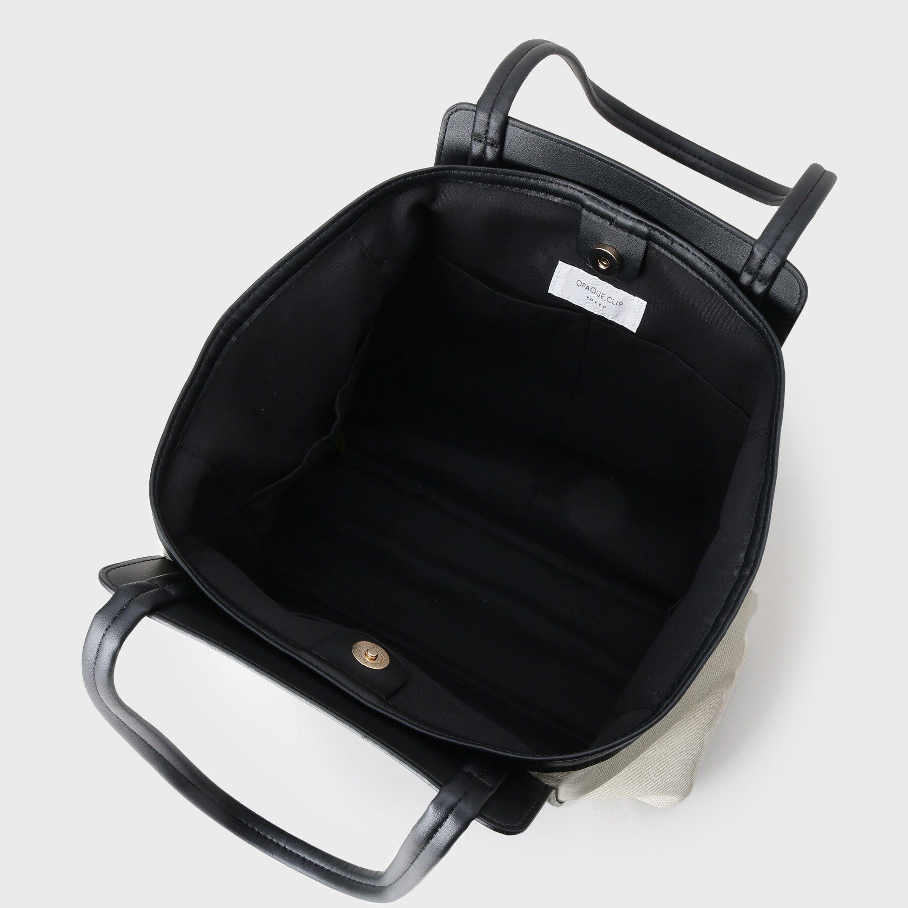 OPAQUE.CLIP「【A4サイズ対応/多ポケット】キャンバス調合皮トートバッグ」|トートバッグ|
