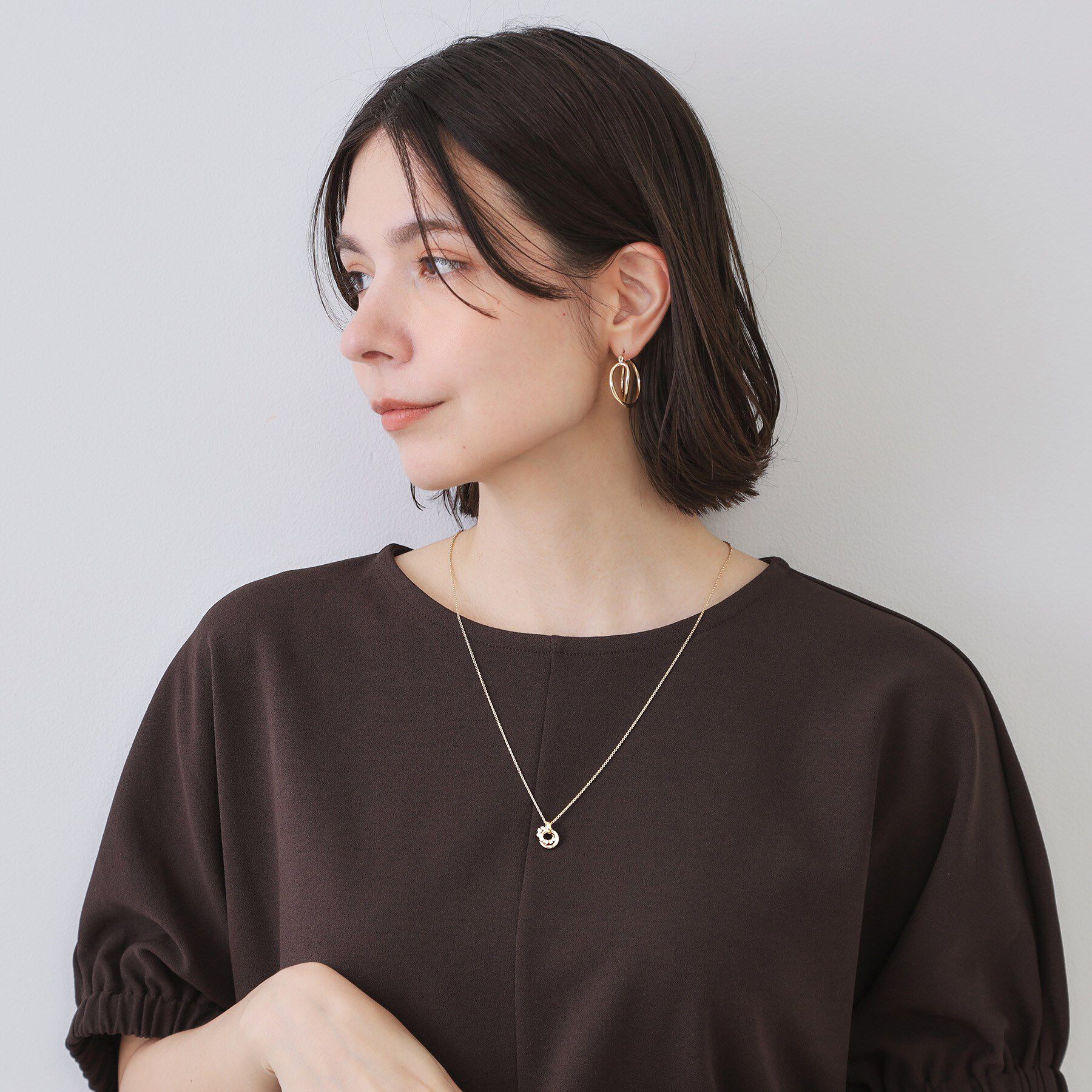 OPAQUE.CLIP「ビジュー&times;メタルスライドネックレス」|ネックレス|