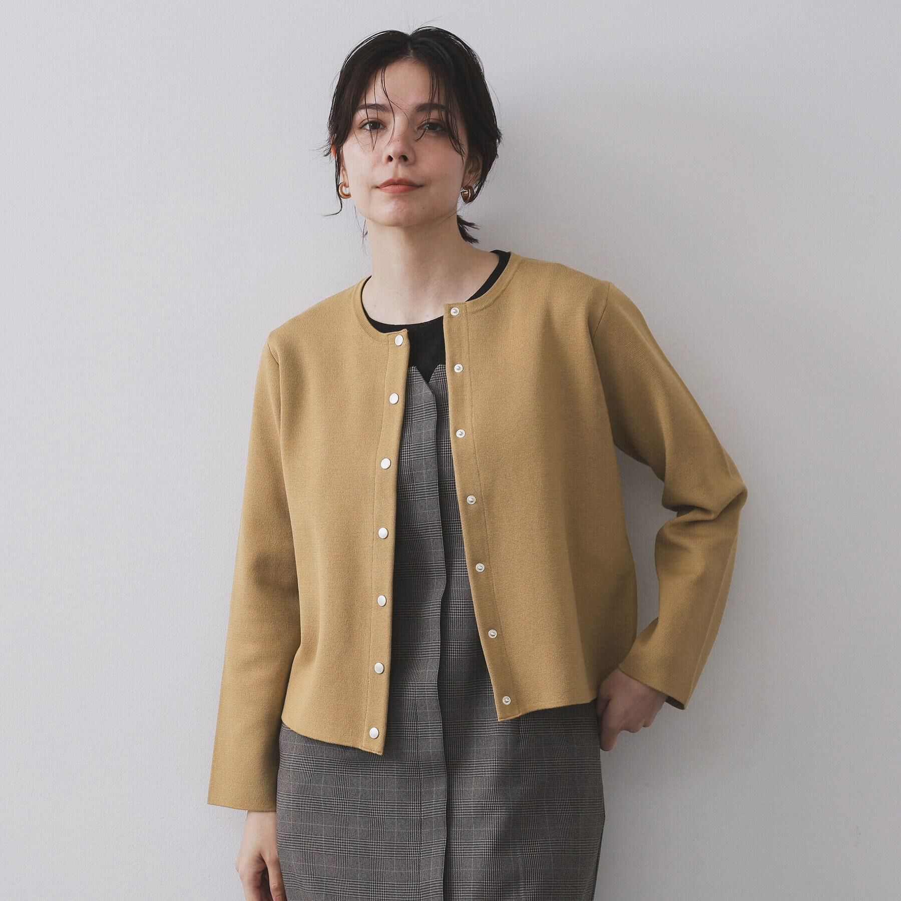 OPAQUE.CLIP「スナップボタンニットカーディガン【UVケア/洗濯機OK】《6col/S～LL》」|カーディガン|