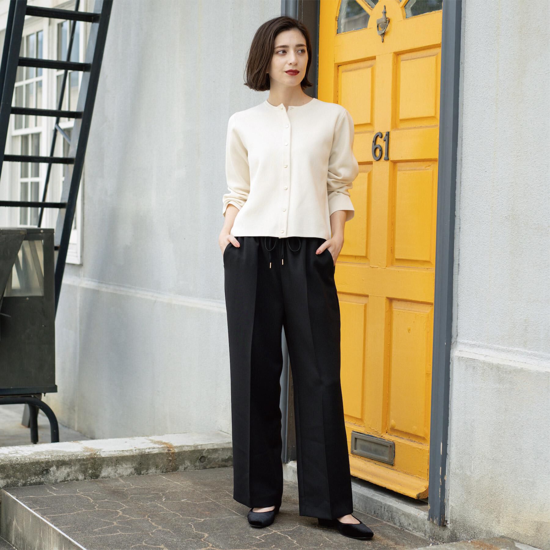 OPAQUE.CLIP「《SS-LLサイズ》ストレッチ美脚イージーワイドパンツ【防シワ/洗濯機洗い可】」|その他|