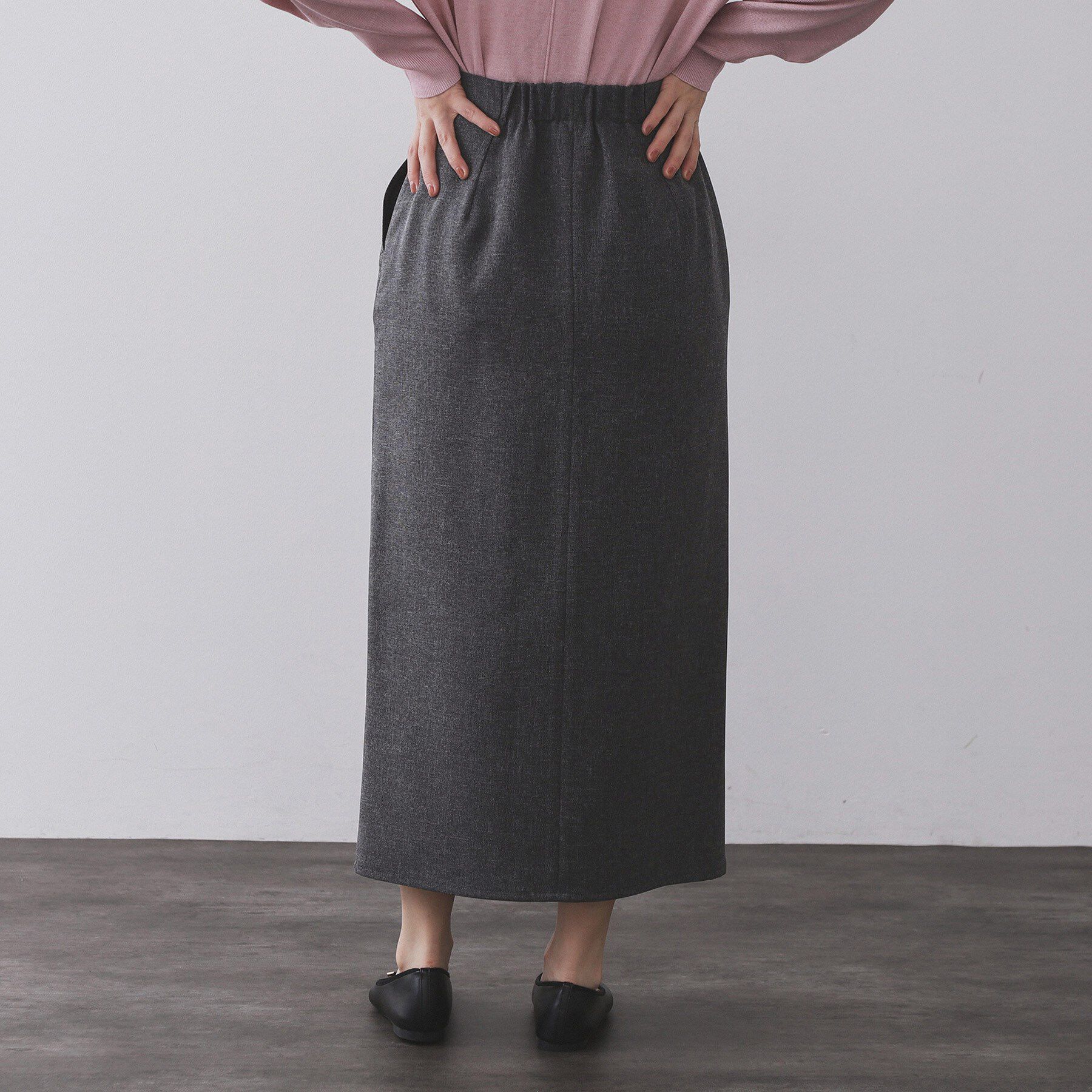 OPAQUE.CLIP「ストレッチダブルポケットタイトスカート【洗える】」|スカート|