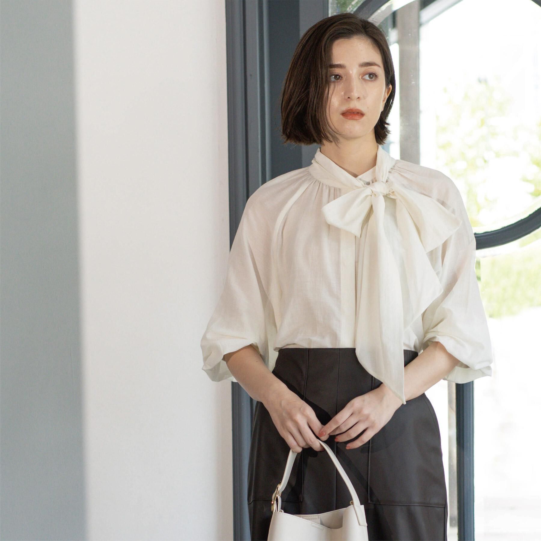 OPAQUE.CLIP「2WAYシアーボウタイブラウス【洗濯機洗い可】」|シャツ・ブラウス|
