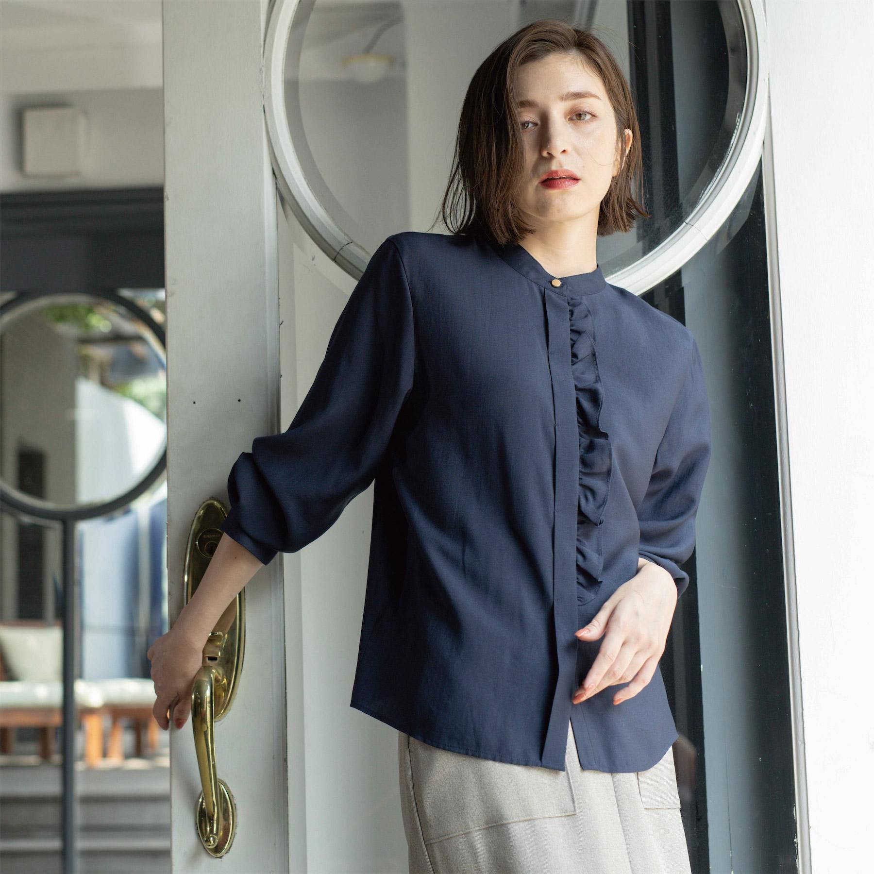 OPAQUE.CLIP「フロントフリルブラウス【洗濯機OK】」|シャツ・ブラウス|