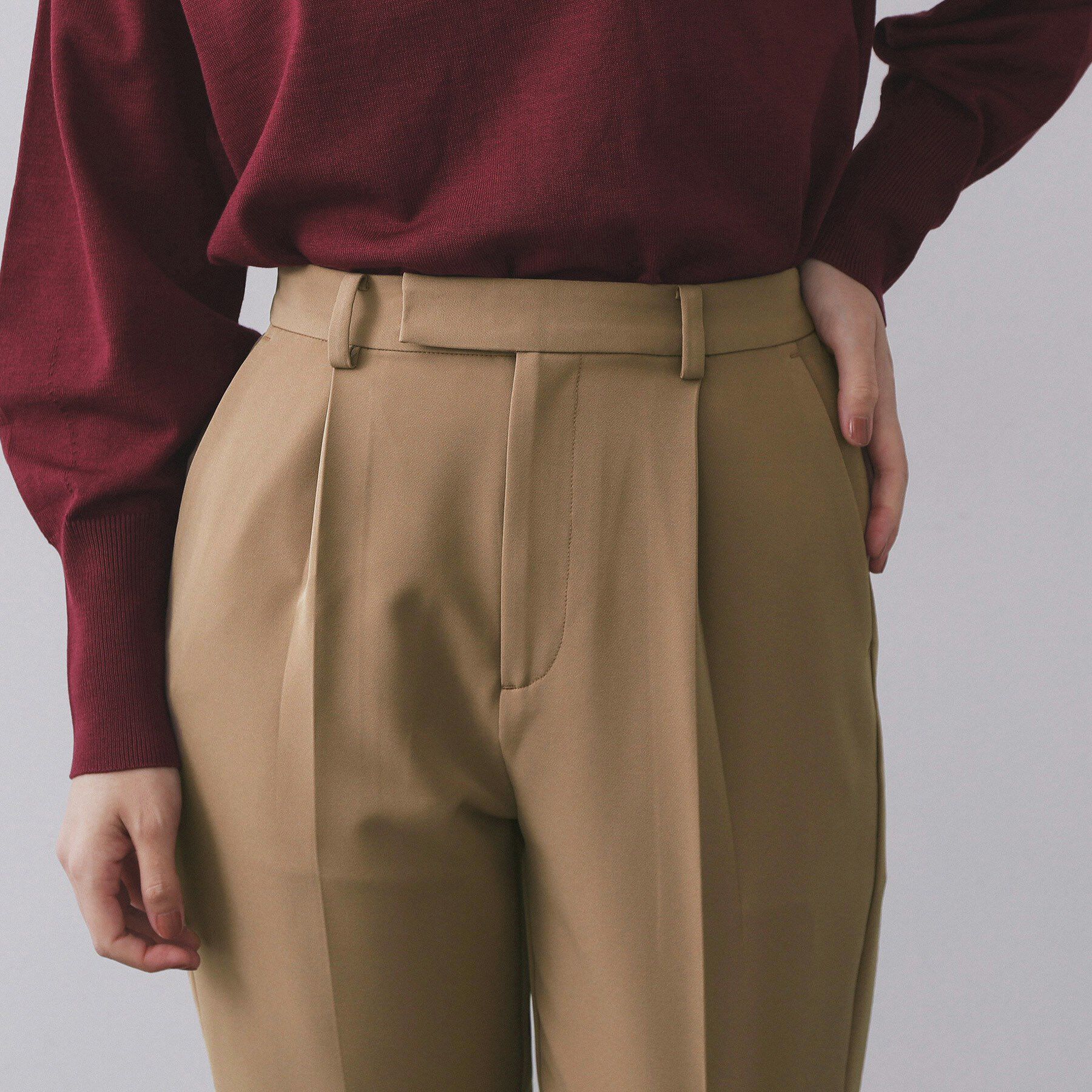 OPAQUE.CLIP「ステップヘムテーパードパンツ/セットアップ対応可【洗濯機洗い可】」|その他|