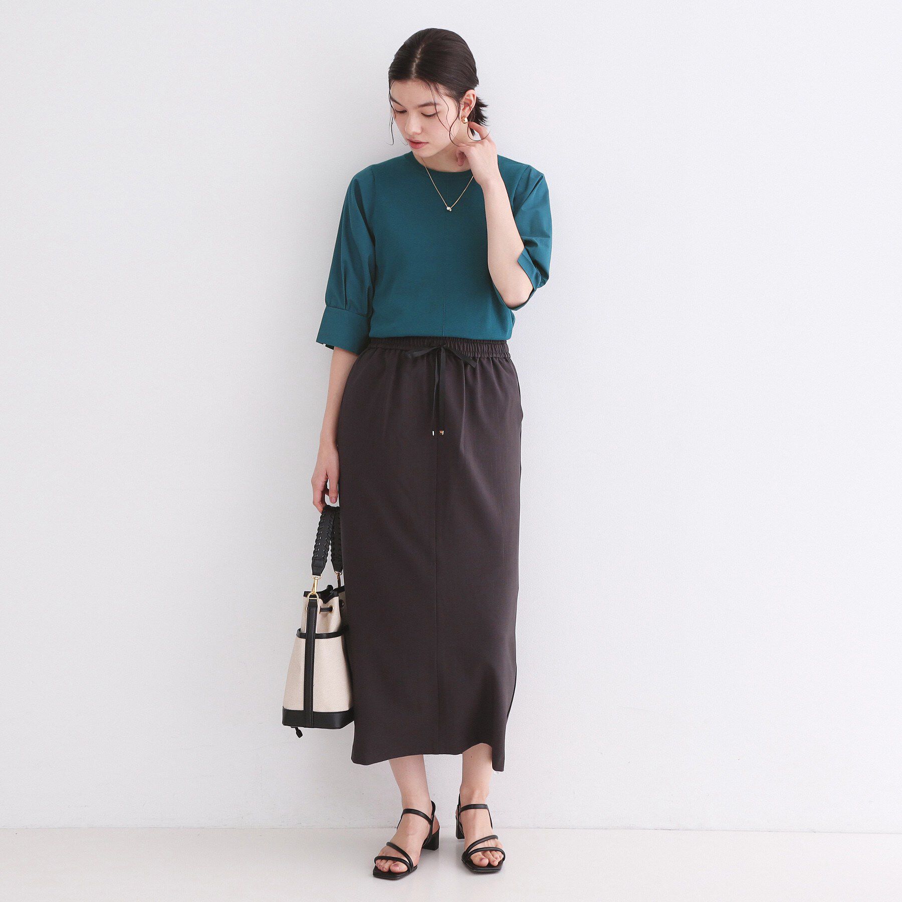 OPAQUE.CLIP「ドッキングスリーブニット【洗濯機洗い可/抗ピル】」|ニット・セーター|