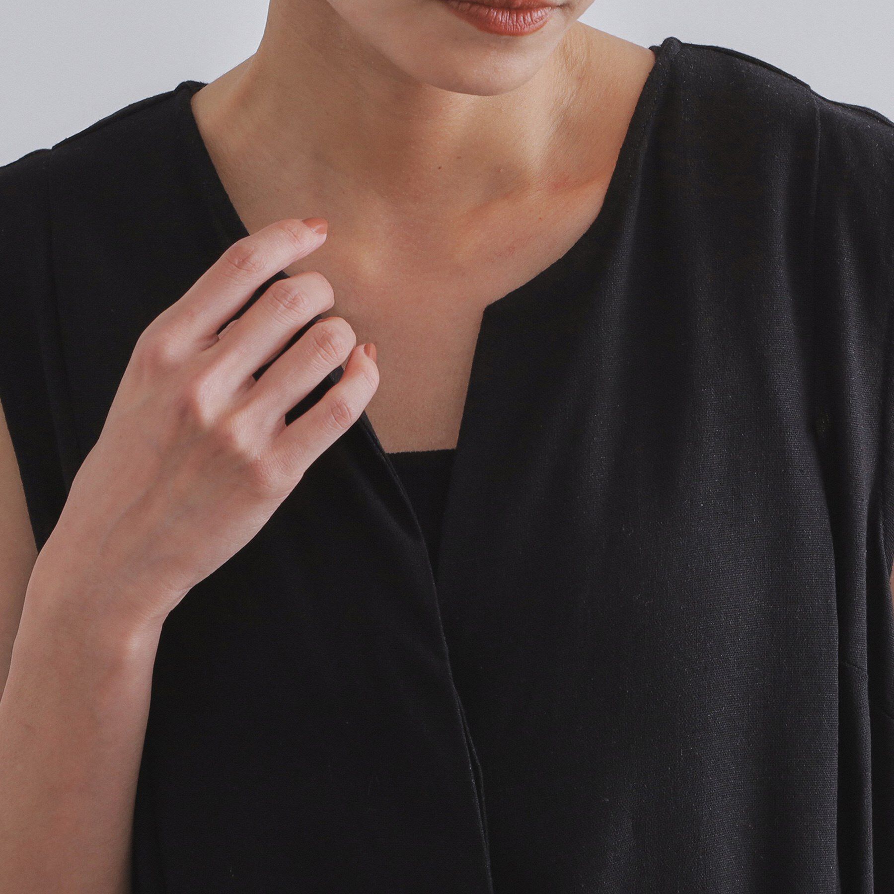 OPAQUE.CLIP「《Can Cam掲載》麻混ベルト付きオールインワン【洗濯機洗い可】」|オールインワン|