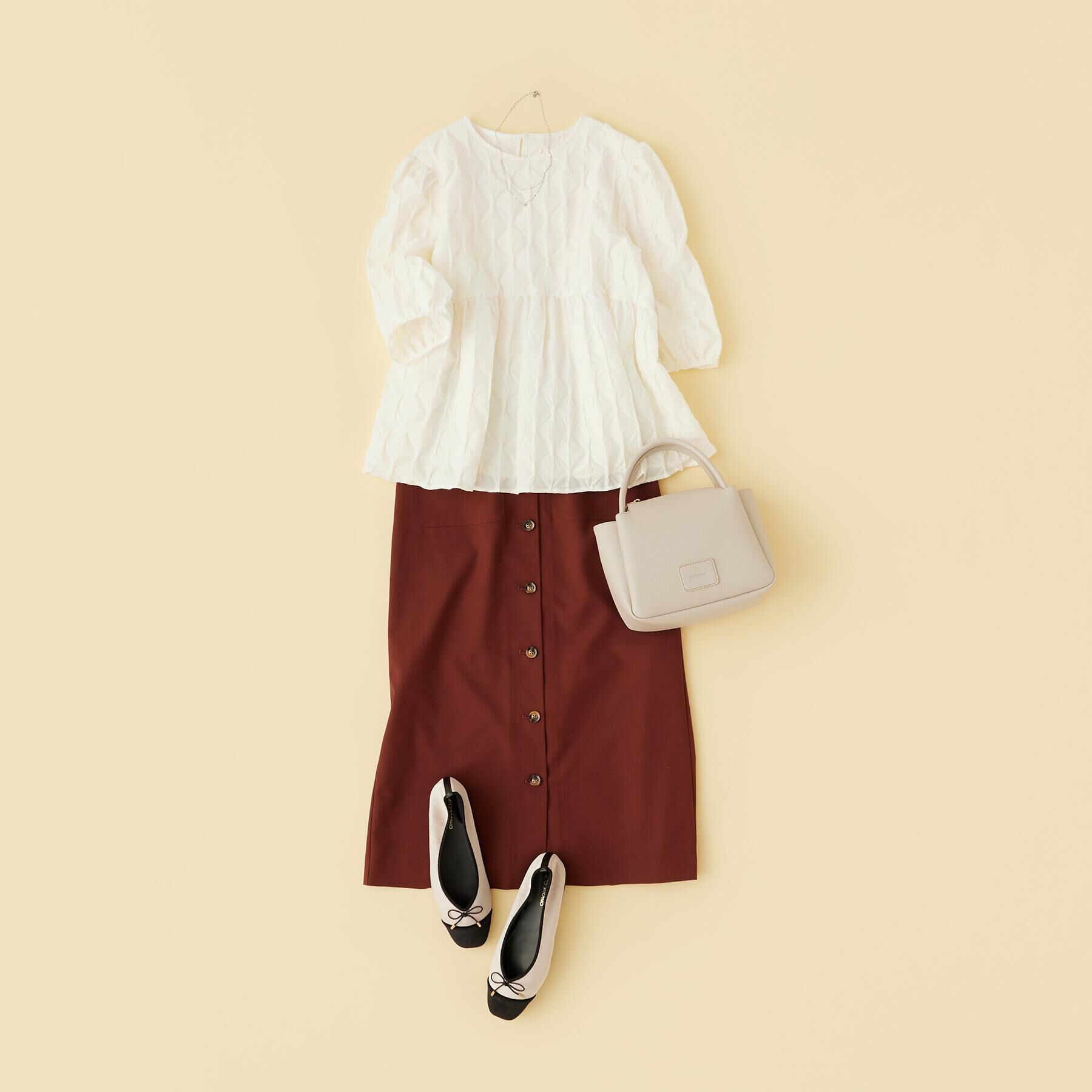 OPAQUE.CLIP「ポケットデザインナロースカート【洗濯機洗い可】」|スカート|