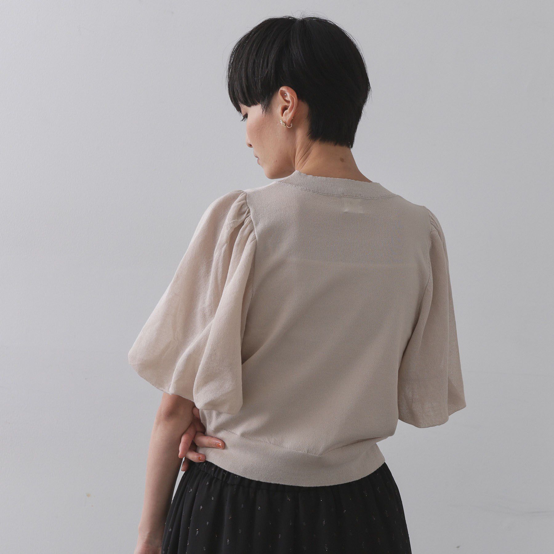 OPAQUE.CLIP「バルーンスリーブニット【洗濯機洗い可】」|ニット・セーター|