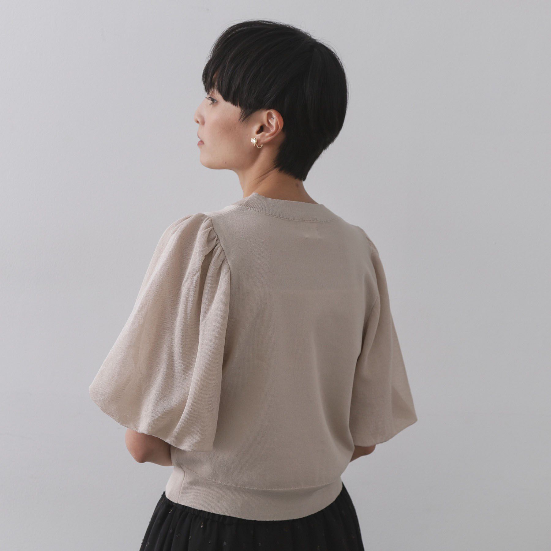 OPAQUE.CLIP「バルーンスリーブニット【洗濯機洗い可】」|ニット・セーター|