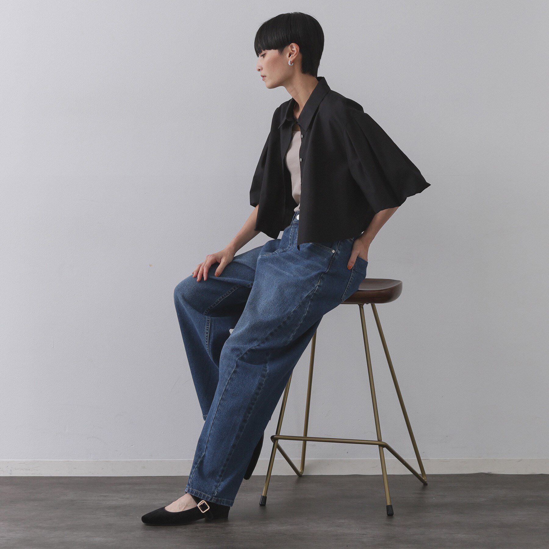 OPAQUE.CLIP「バルーンスリーブシャツ【洗濯機洗い可】」|シャツ・ブラウス|