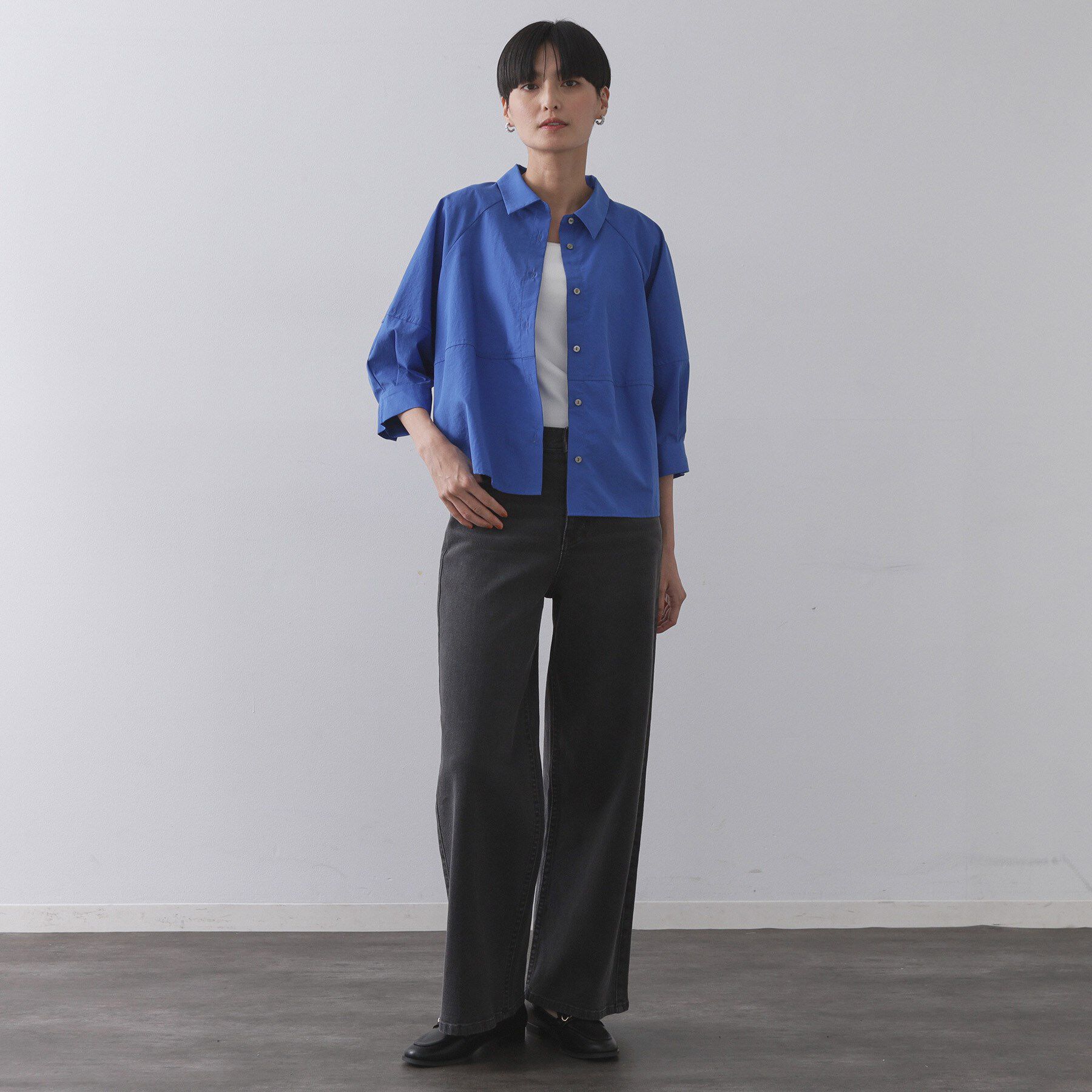 OPAQUE.CLIP「切替フォルムシャツ【洗濯機洗い可】」|シャツ・ブラウス|