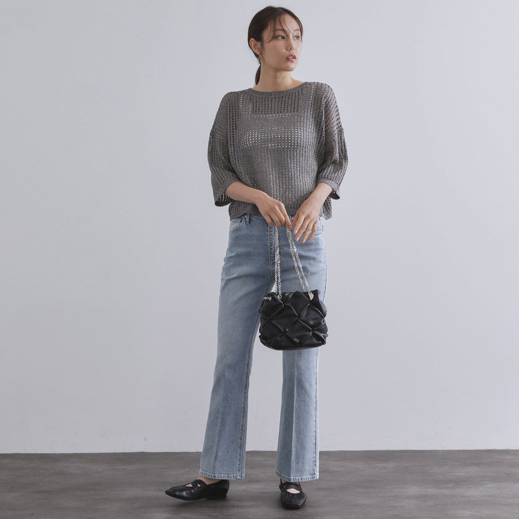 OPAQUE.CLIP「【2WAY】ラム調合皮巾着ミニショルダーバッグ」|ショルダー・メッセンジャー|