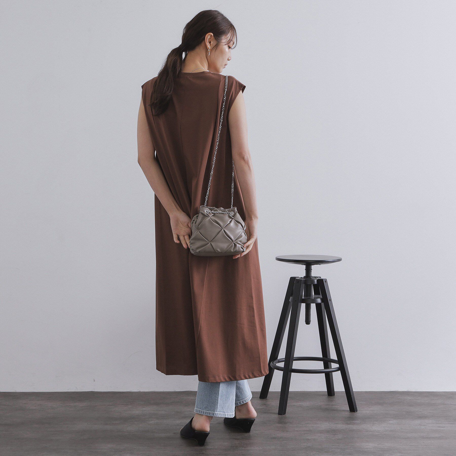 OPAQUE.CLIP「【2WAY】ラム調合皮巾着ミニショルダーバッグ」|ショルダー・メッセンジャー|