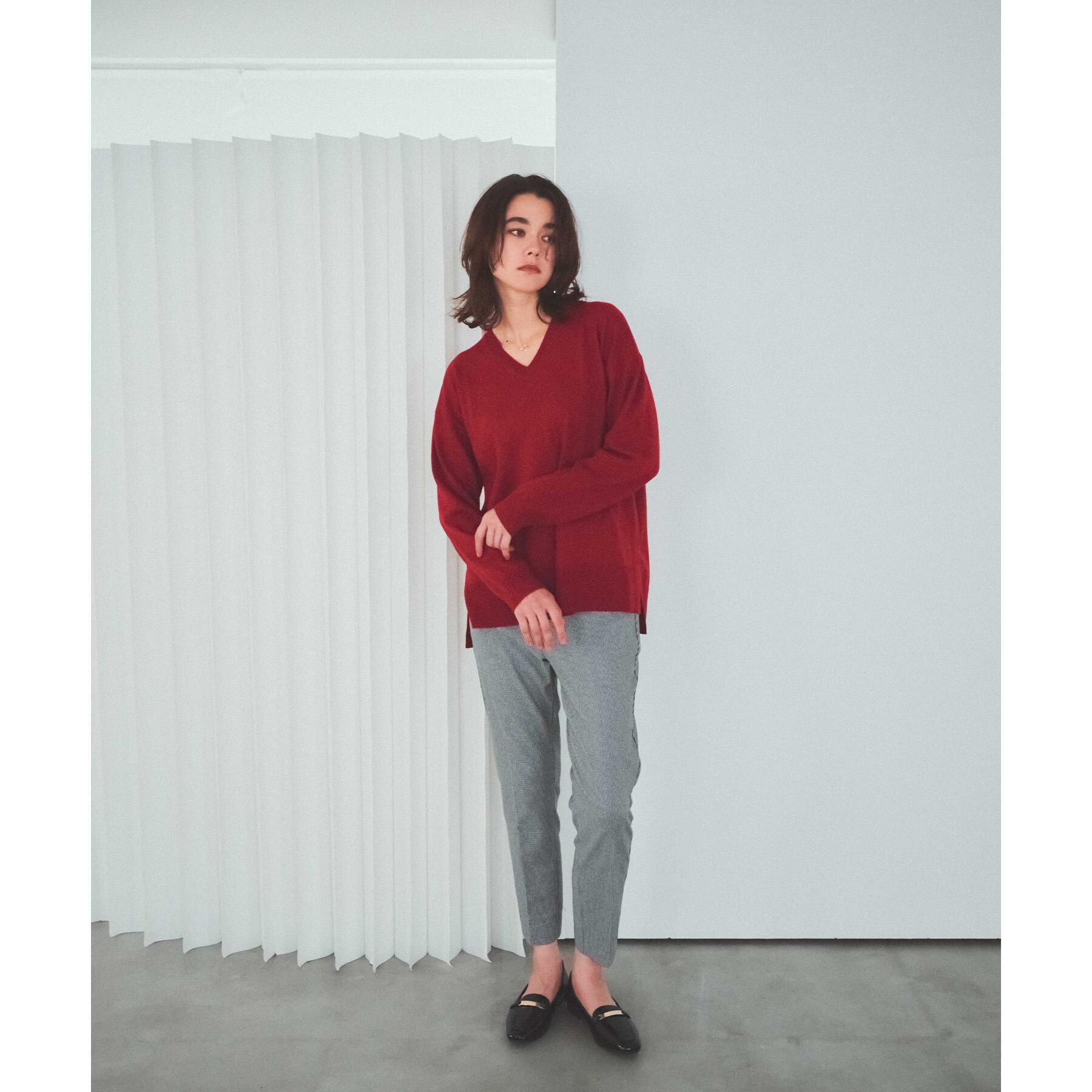 OPAQUE.CLIP「Vネックニット/エクストラファインメリノウール【THEシリーズ/洗濯機OK】」|ニット・セーター|