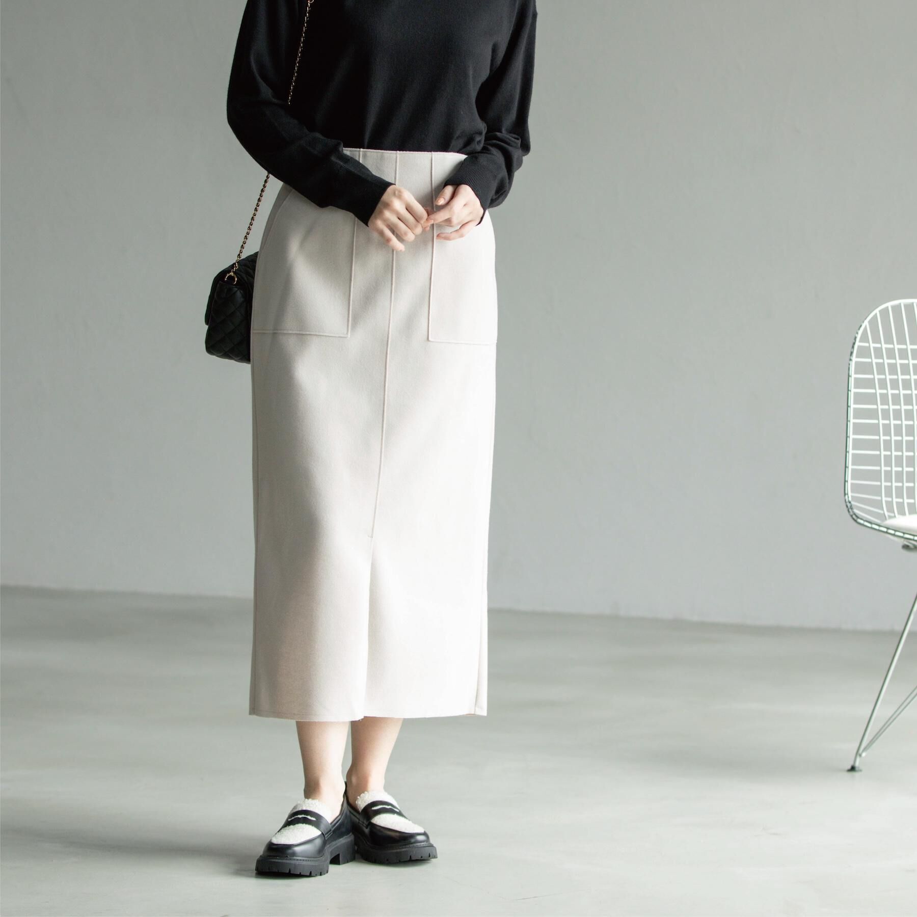 OPAQUE.CLIP「ウールライクタイトスカート【洗濯機洗い可】《8col》」|スカート|