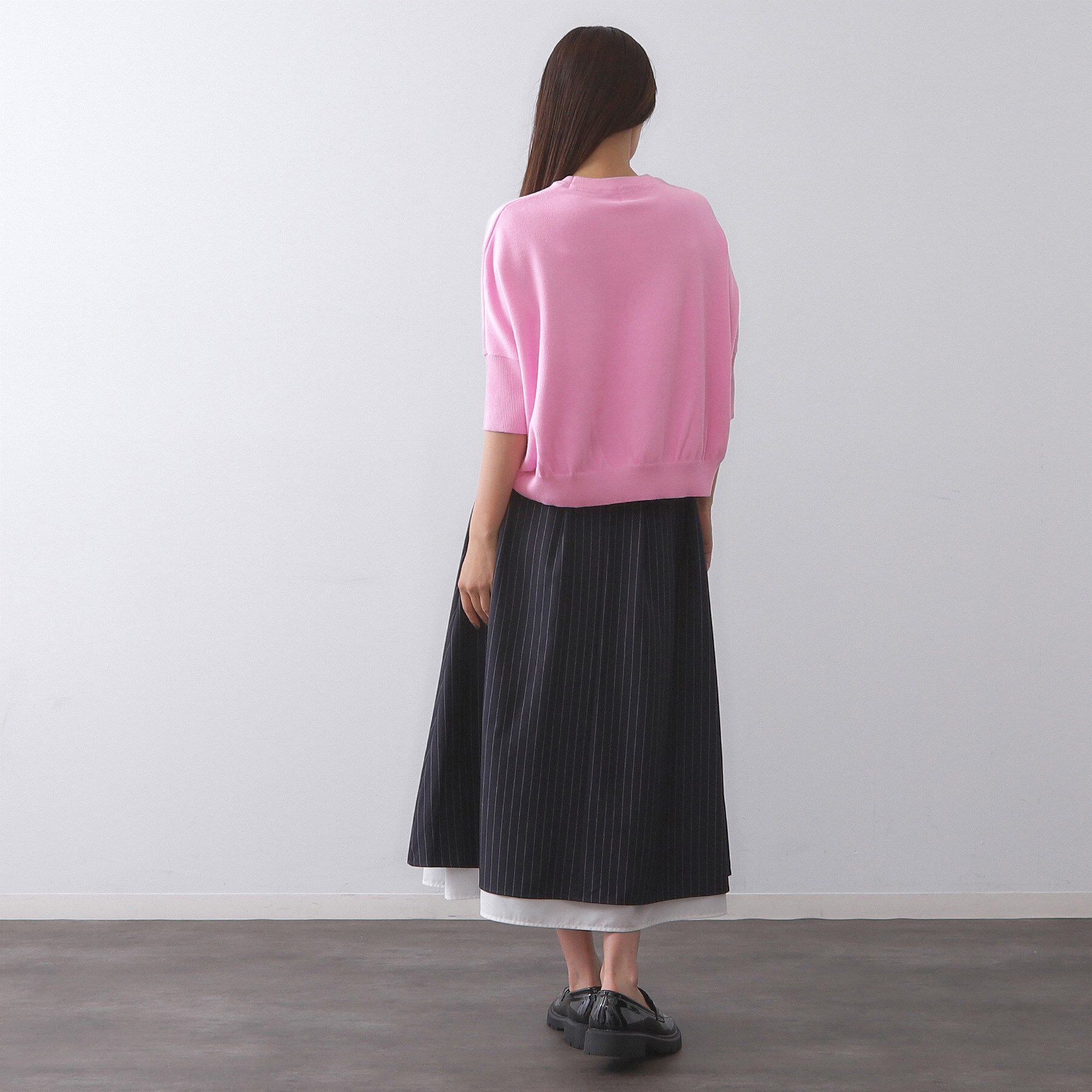 OPAQUE.CLIP「スウェットライクドルマンスリーブニット【洗濯機洗い可】」|ニット・セーター|