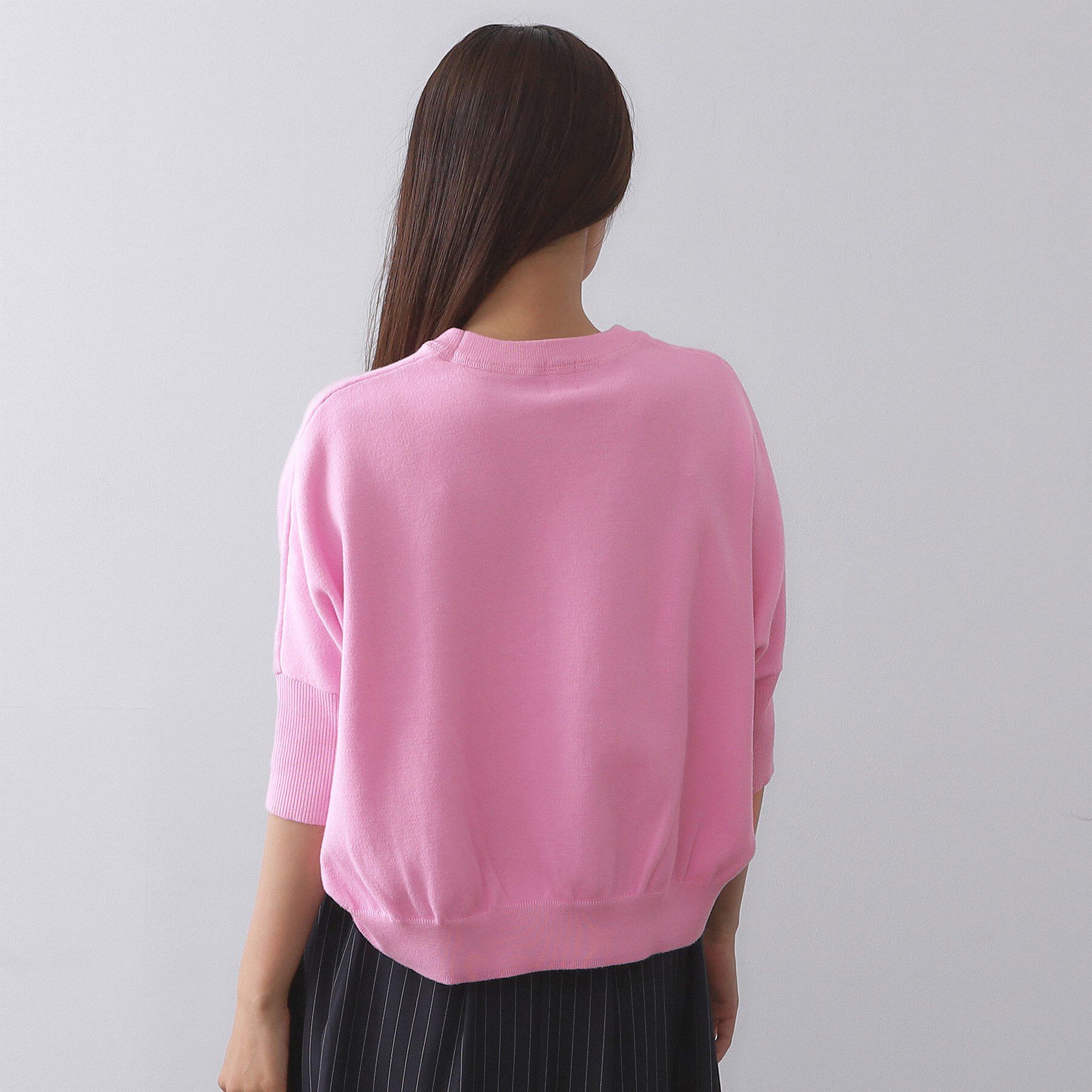 OPAQUE.CLIP「スウェットライクドルマンスリーブニット【洗濯機洗い可】」|ニット・セーター|