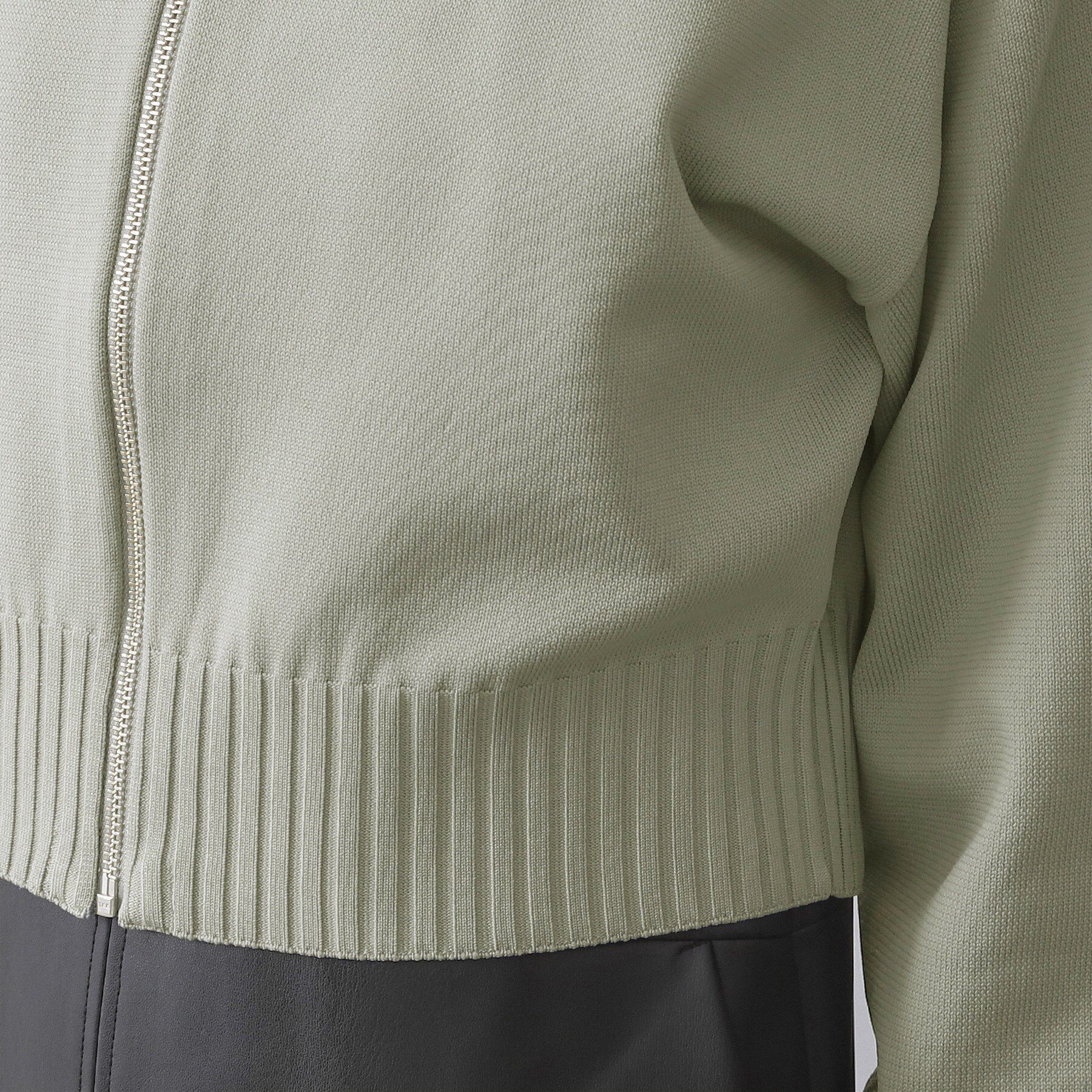 OPAQUE.CLIP「襟付きZIPアップニットカーディガン【洗濯機洗い可/抗ピル】」|カーディガン|