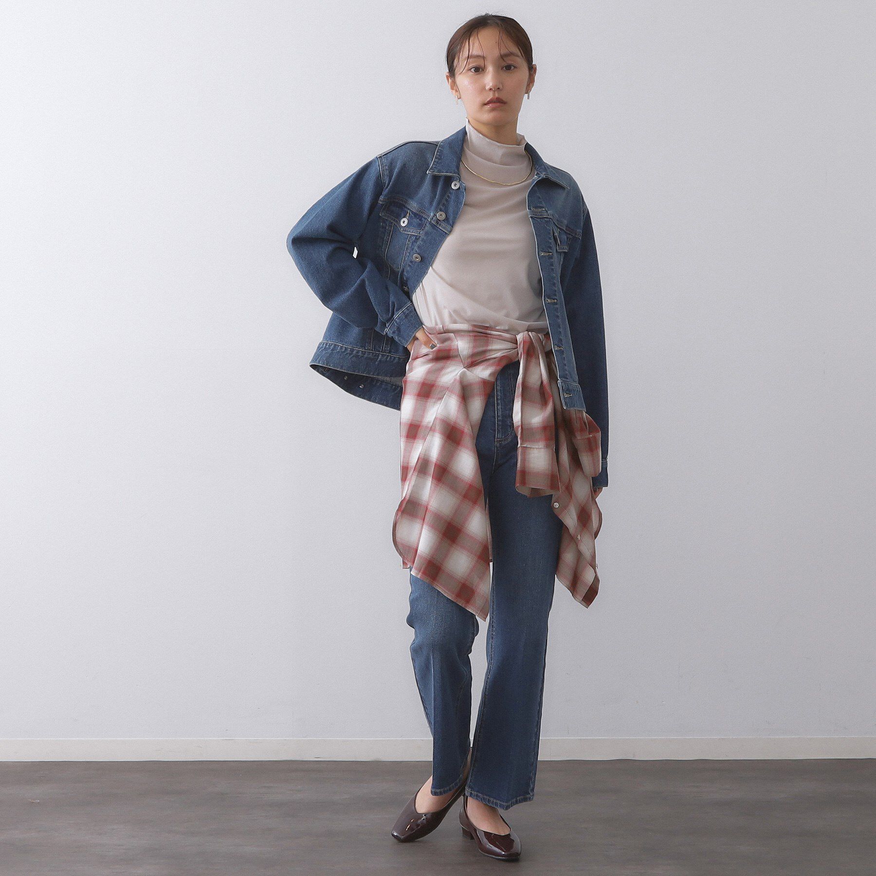 OPAQUE.CLIP「オンブレチェックシャツ【洗濯機洗い可】」|シャツ・ブラウス|