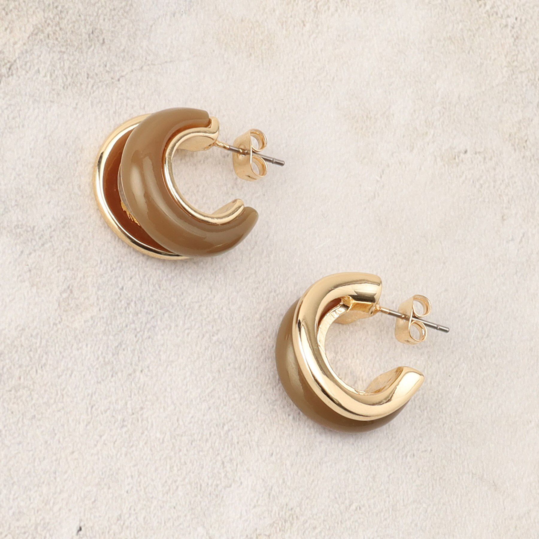 OPAQUE.CLIP「エポ&times;メタル2連ピアス」|ピアス|