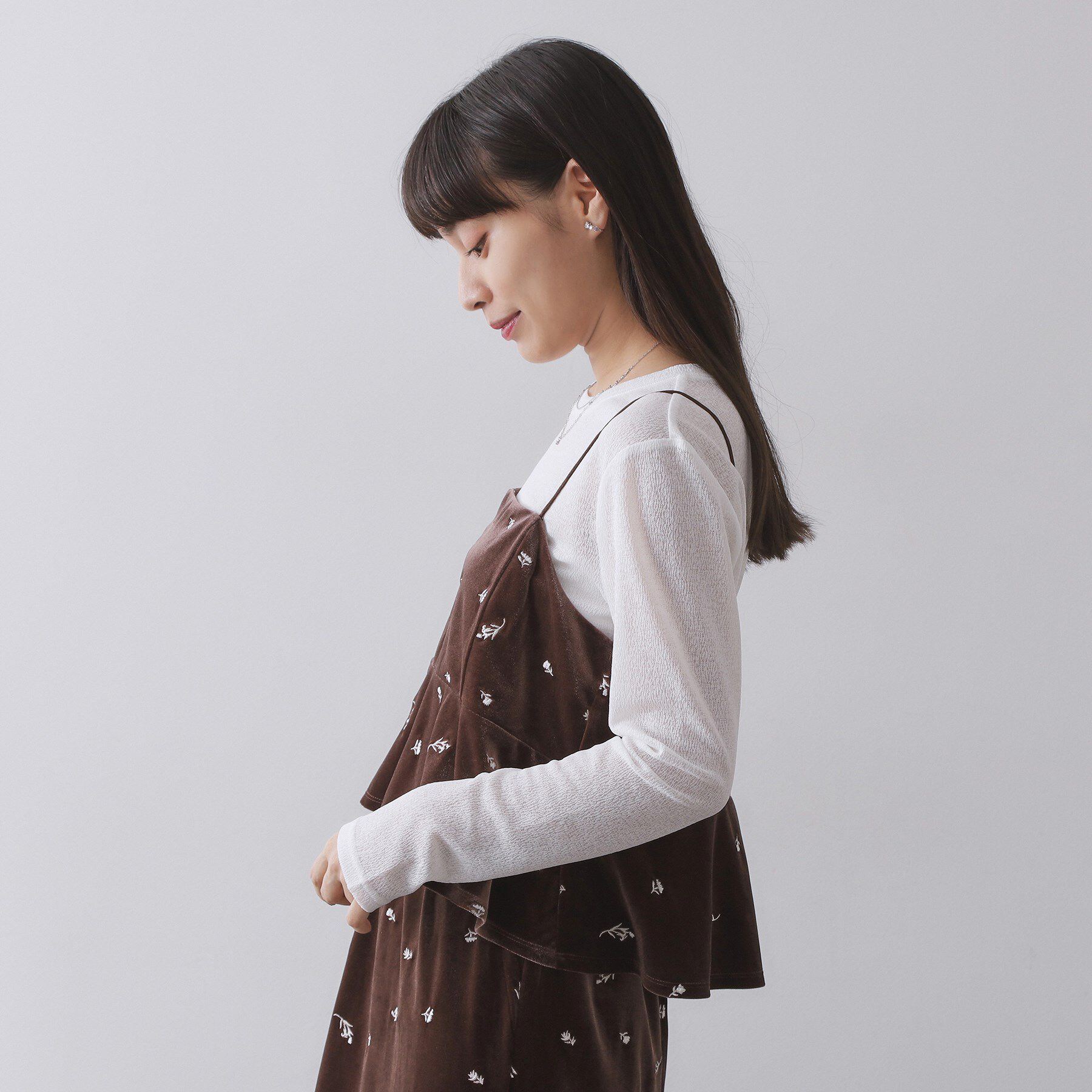 OPAQUE.CLIP「ベロアキャミ/セットアップ対応可【洗濯機OK】」|シャツ・ブラウス|