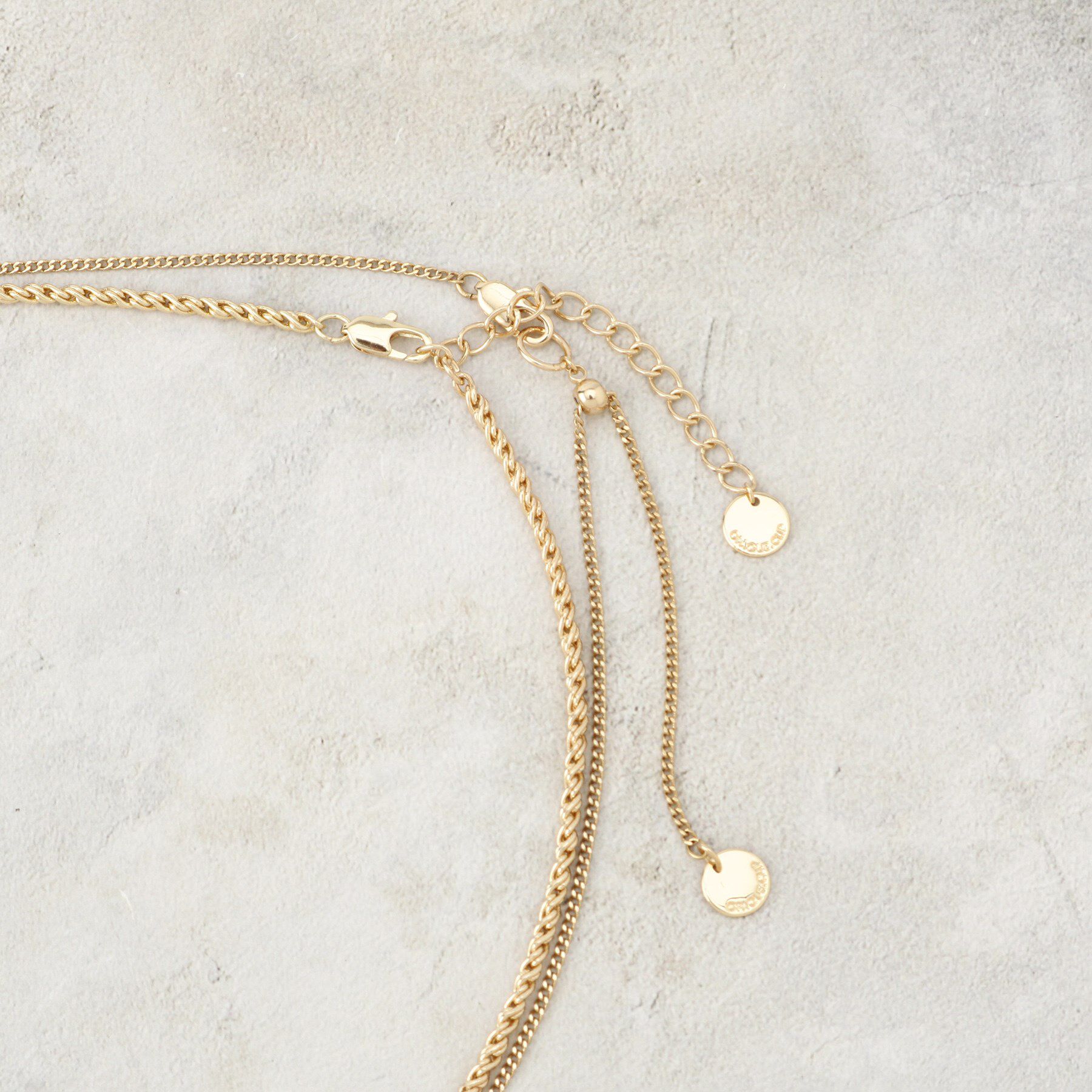 OPAQUE.CLIP「【2SET】チェーンバー2連ネックレス」|ネックレス|