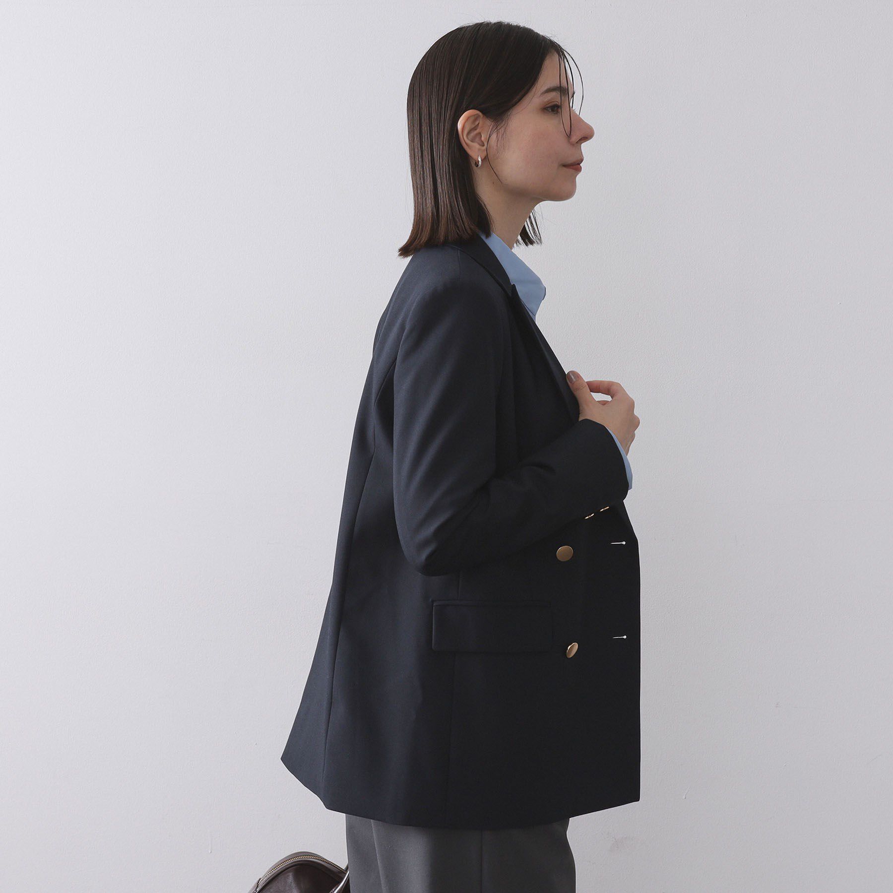 OPAQUE.CLIP「金ボタンダブルブレストテーラードジャケット【洗える】」|テーラードジャケット|