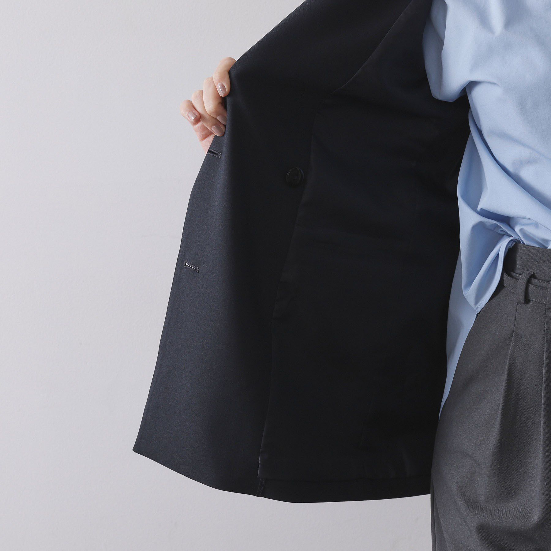 OPAQUE.CLIP「金ボタンダブルブレストテーラードジャケット【洗える】」|テーラードジャケット|