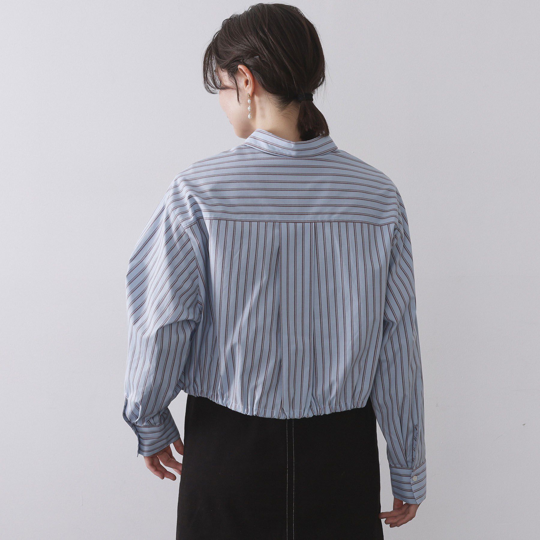 OPAQUE.CLIP「ドロストヘムショートシャツ【洗濯機OK】」|シャツ・ブラウス|