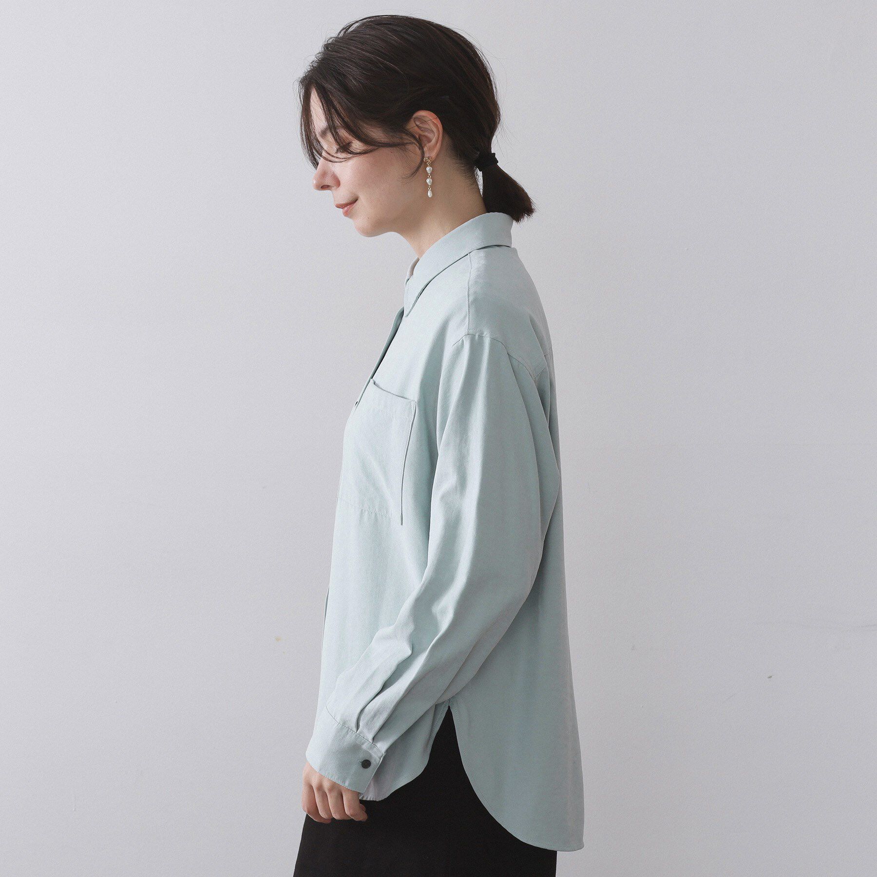 OPAQUE.CLIP「スエードライクシャツ【洗濯機OK】」|シャツ・ブラウス|