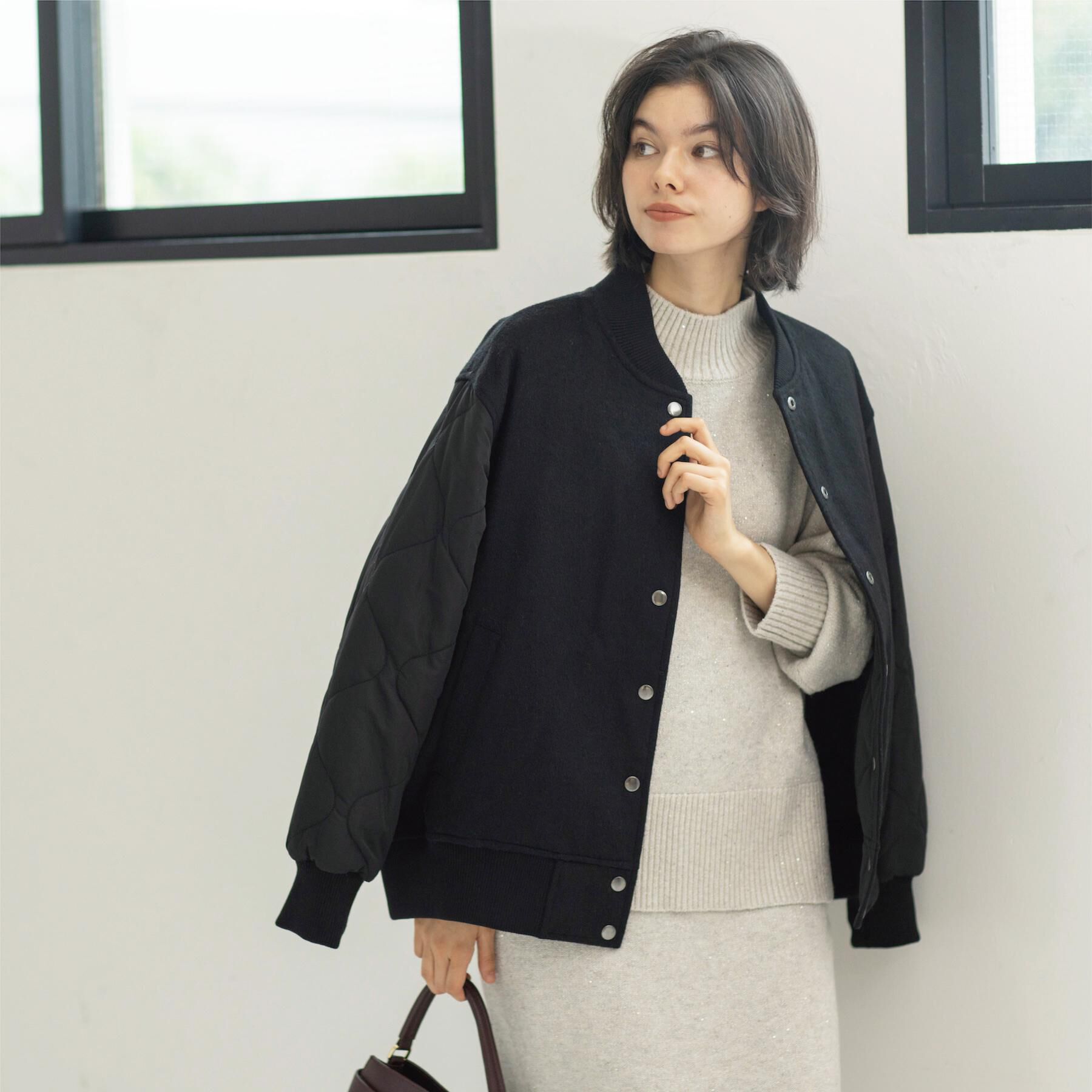 OPAQUE.CLIP「《リバーシブル》キルティングブルゾン」|ブルゾン・スタジャン|