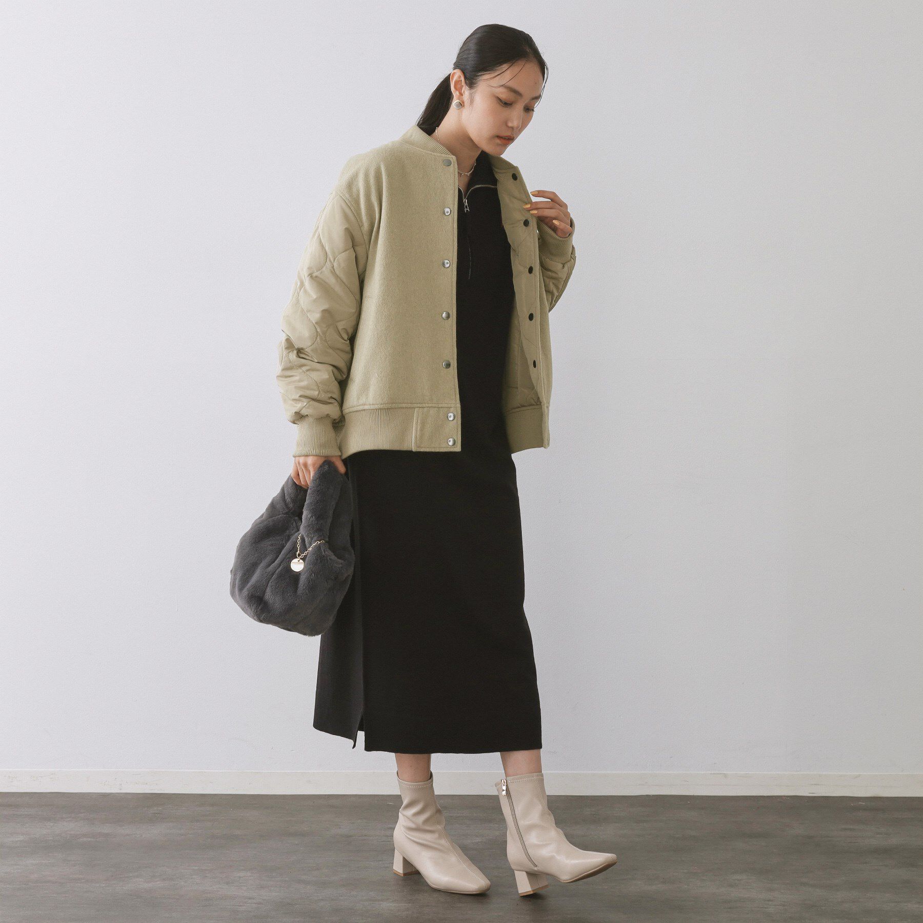 OPAQUE.CLIP「《リバーシブル》キルティングブルゾン」|ブルゾン・スタジャン|