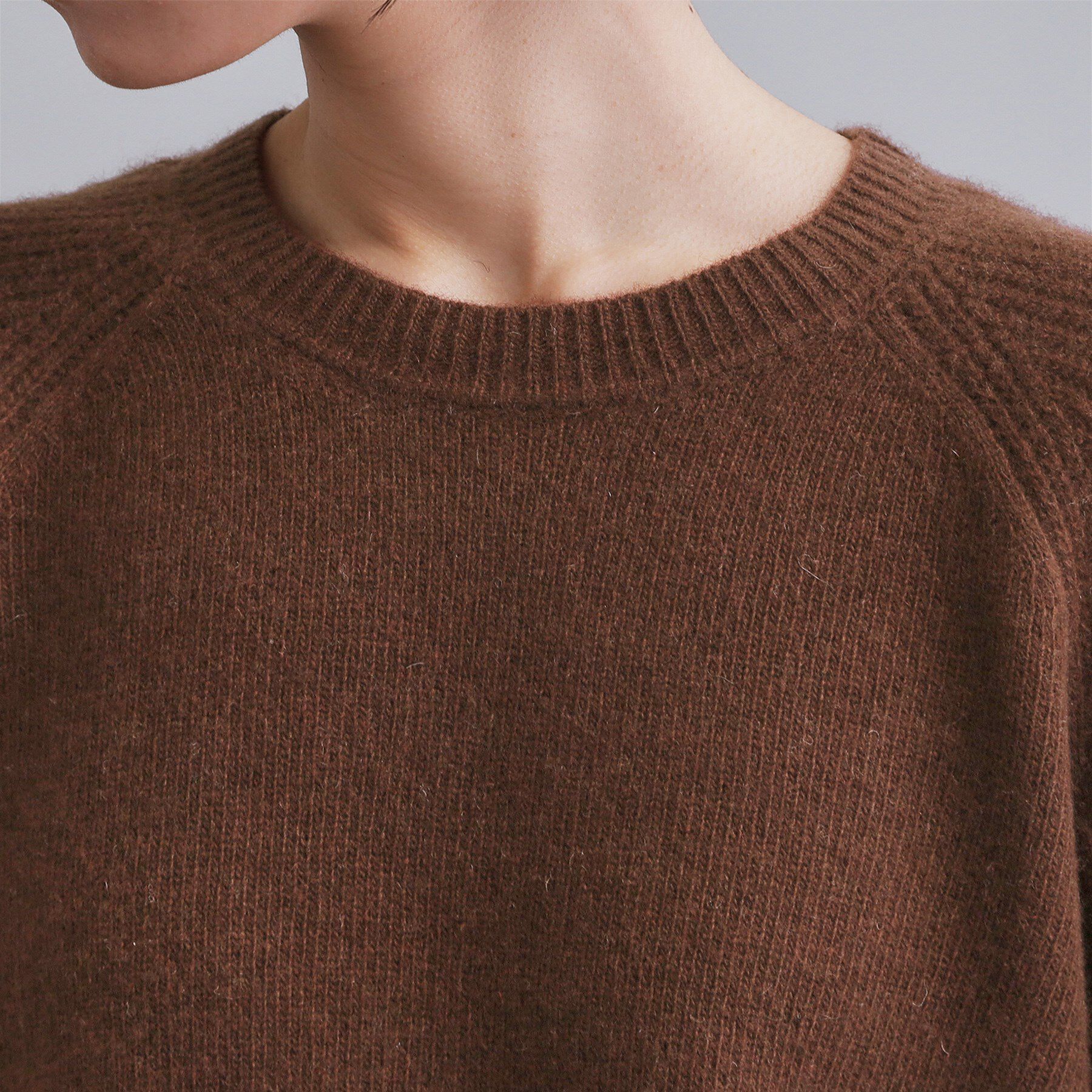 OPAQUE.CLIP「【es】メリノウール クルーミドルゲージニット」|ニット・セーター|