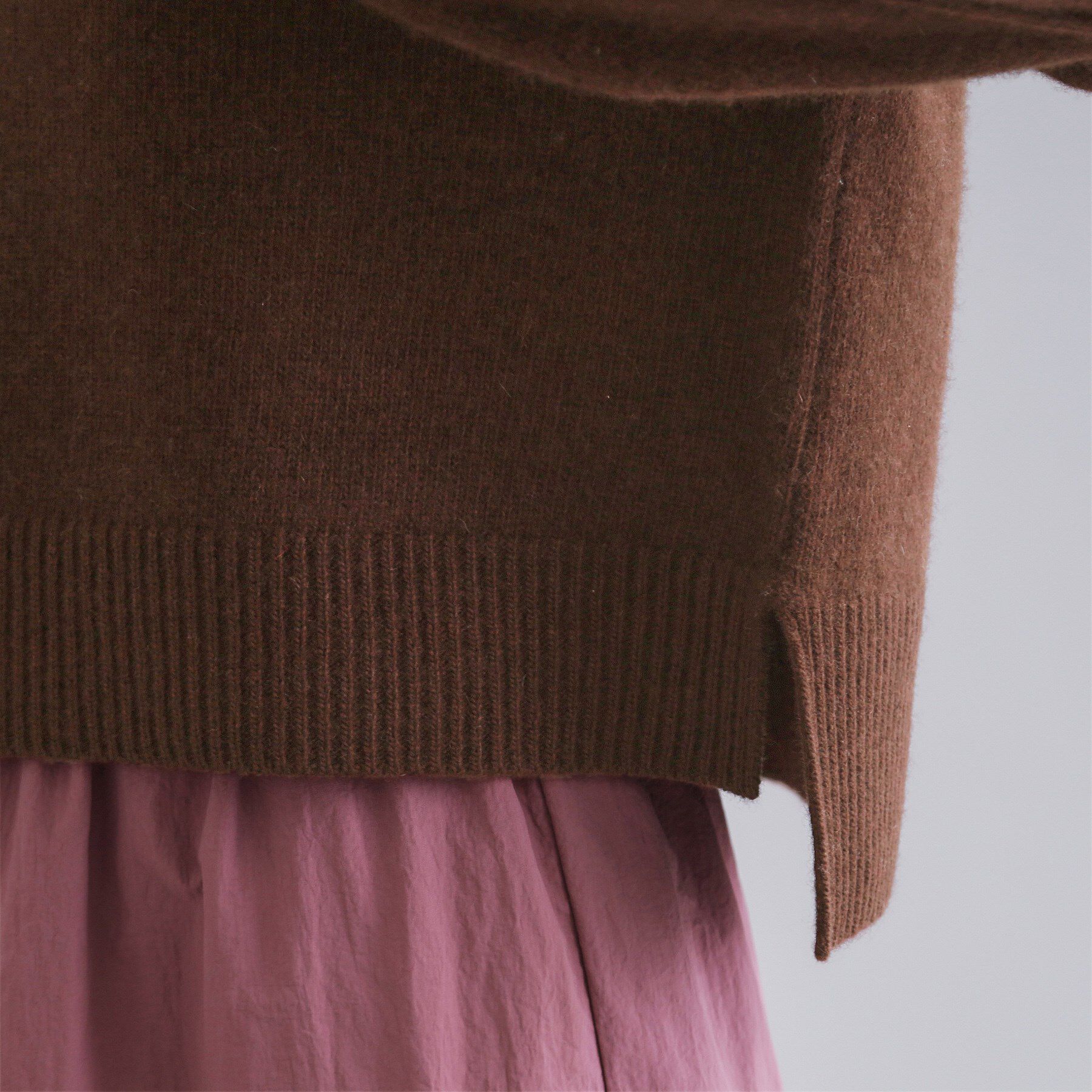 OPAQUE.CLIP「【es】メリノウール クルーミドルゲージニット」|ニット・セーター|