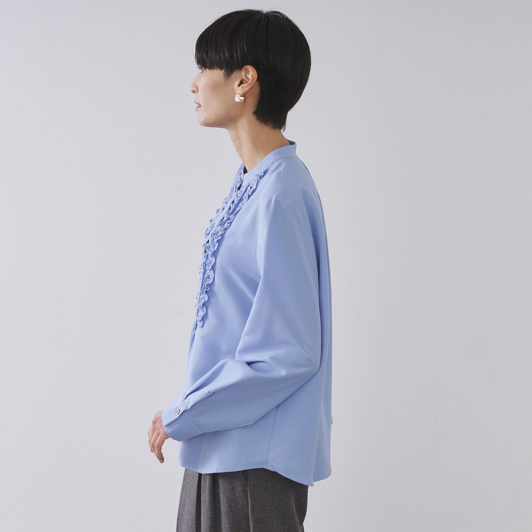 OPAQUE.CLIP「フロントフリルブラウス【洗濯機OK】」|シャツ・ブラウス|