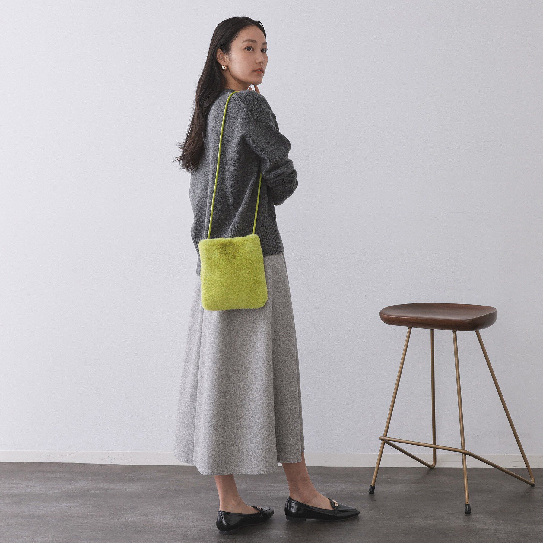 OPAQUE.CLIP「【11色展開】フェイクファースクエアミニポシェット」|ショルダー・メッセンジャー|