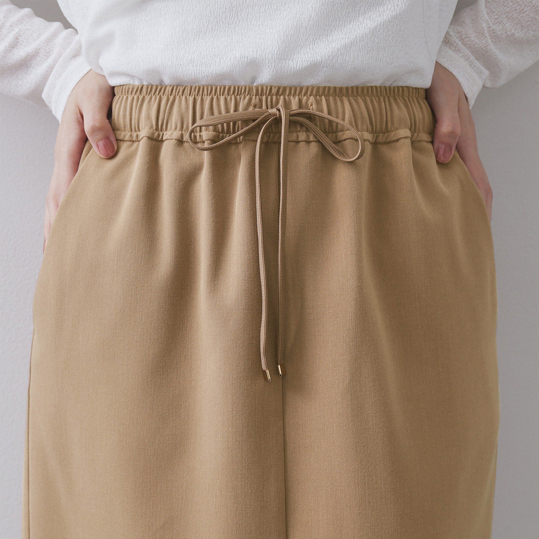 OPAQUE.CLIP「裏起毛イージーナロースカート／ネオサーモ【蓄熱素材／洗濯機洗い可」|スカート|