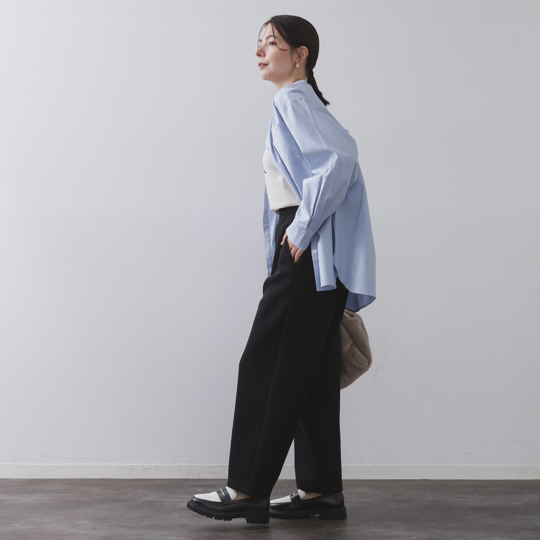 OPAQUE.CLIP「イージーカーブワイドパンツ【洗濯機OK】」|その他|