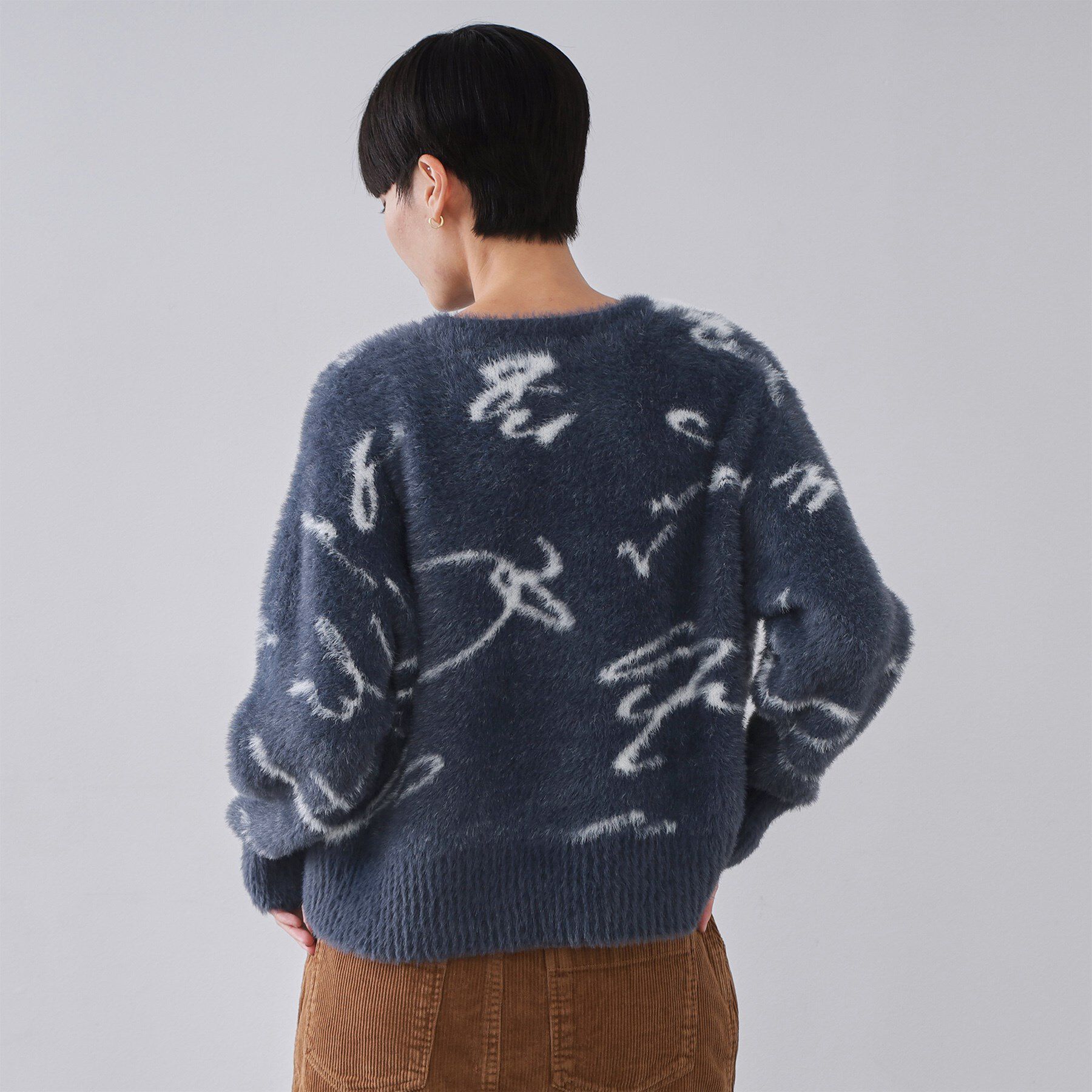 OPAQUE.CLIP「アート柄シャギーニット【洗濯機OK】」|ニット・セーター|