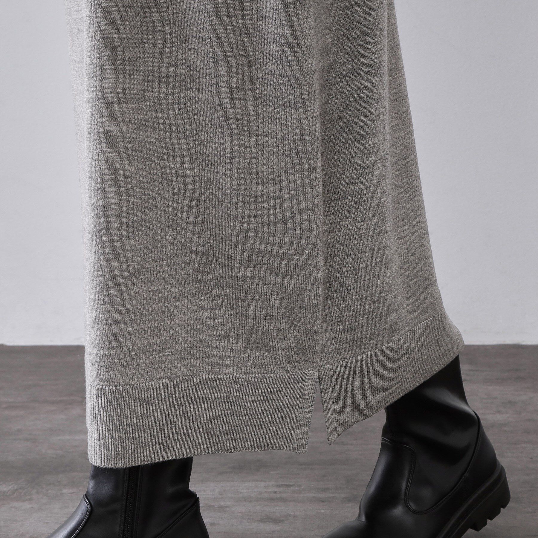 OPAQUE.CLIP「ハーフジップニットワンピース【洗濯機OK】」|ワンピース|