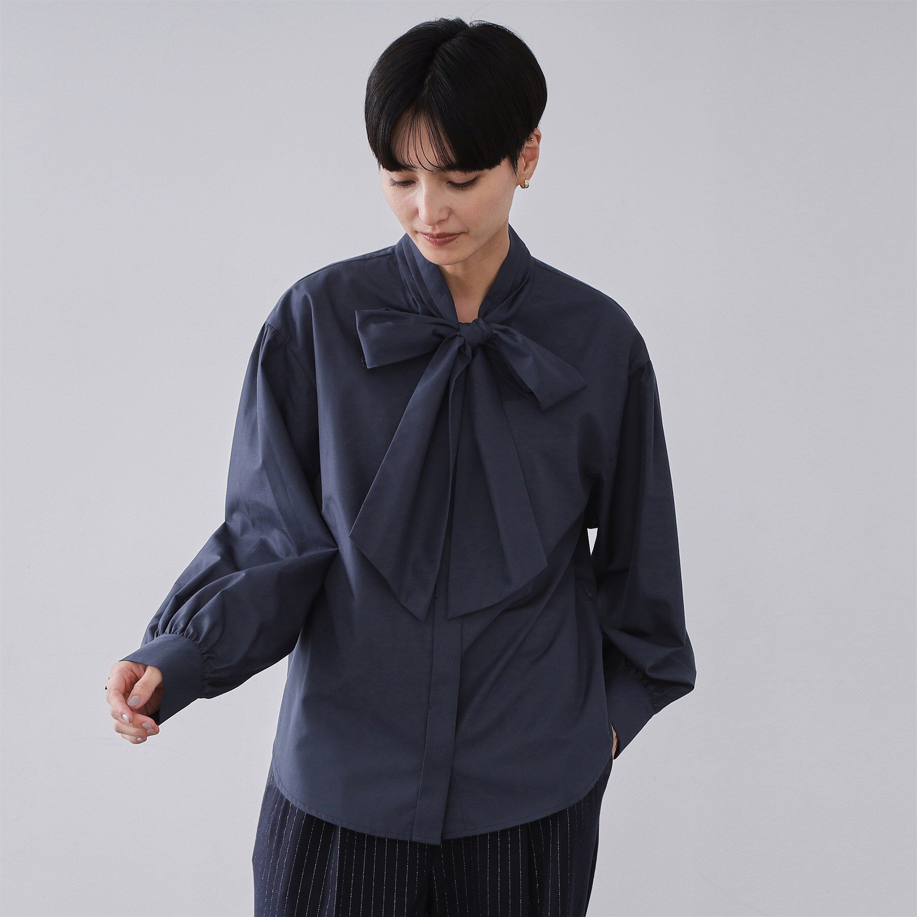 OPAQUE.CLIP「ボウタイブラウス【洗濯機OK】」|シャツ・ブラウス|